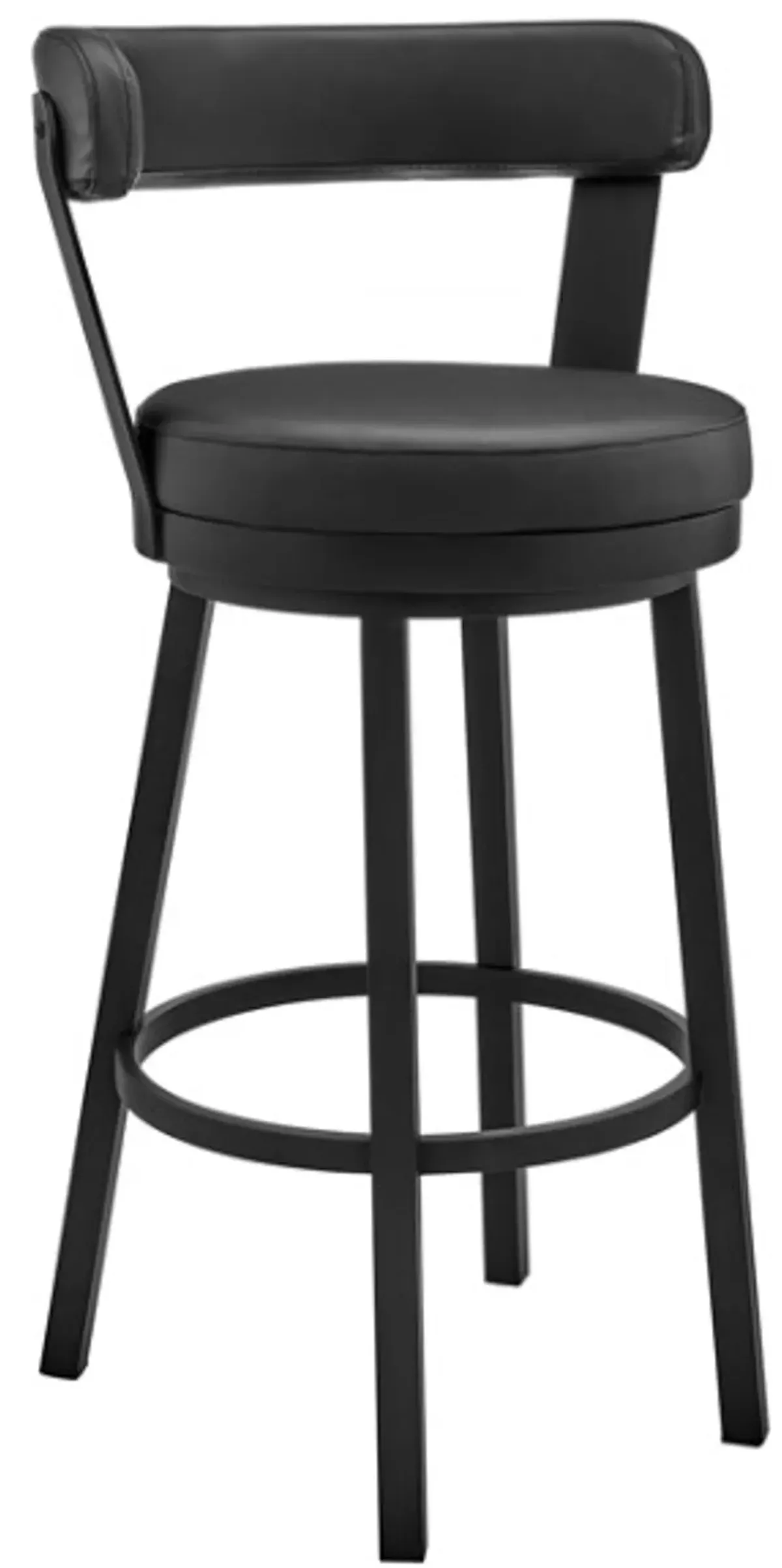 Armen Living Bryant Black 26" Swivel Counter Stool