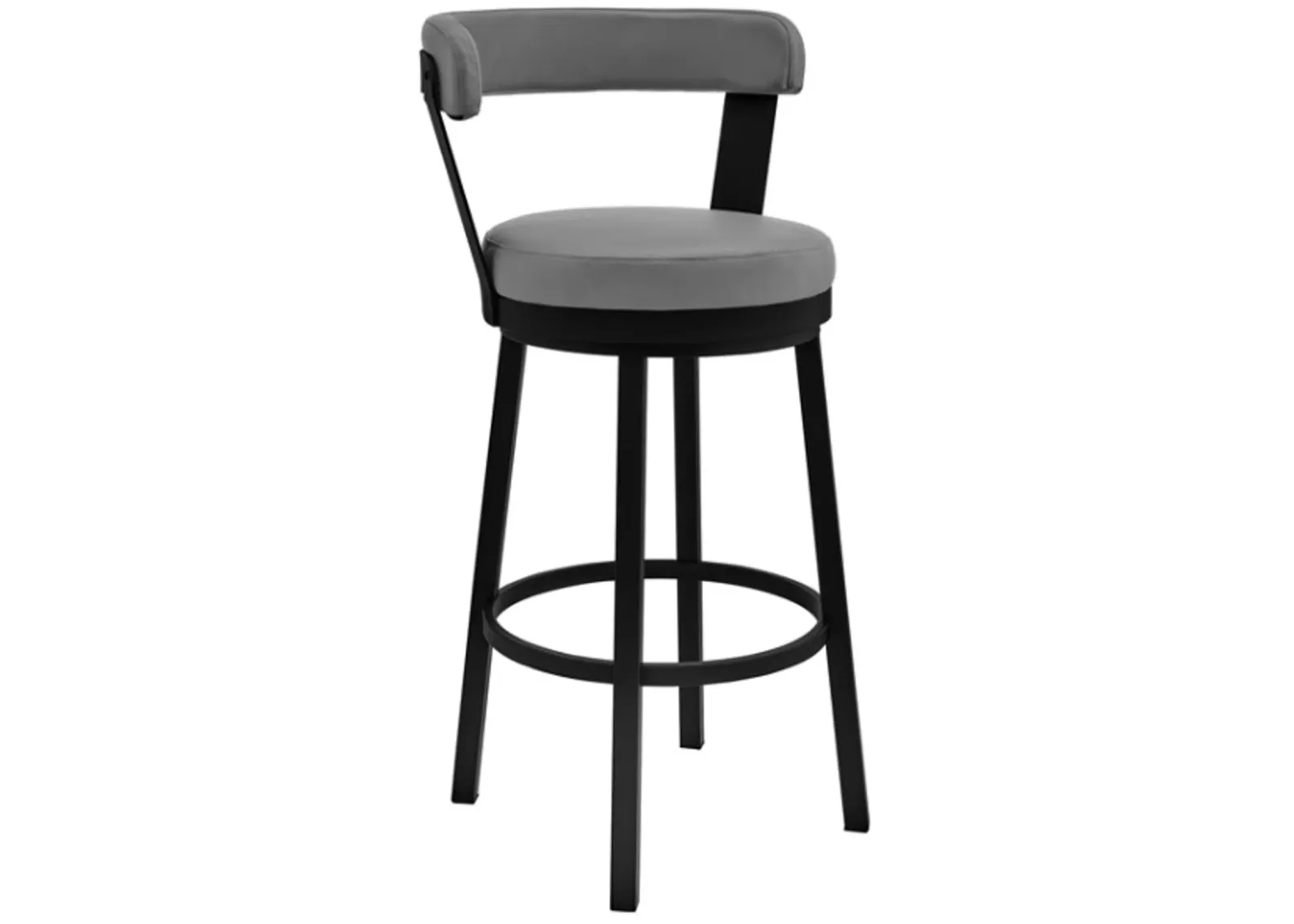 Armen Living Bryant Gray 26" Swivel Counter Stool