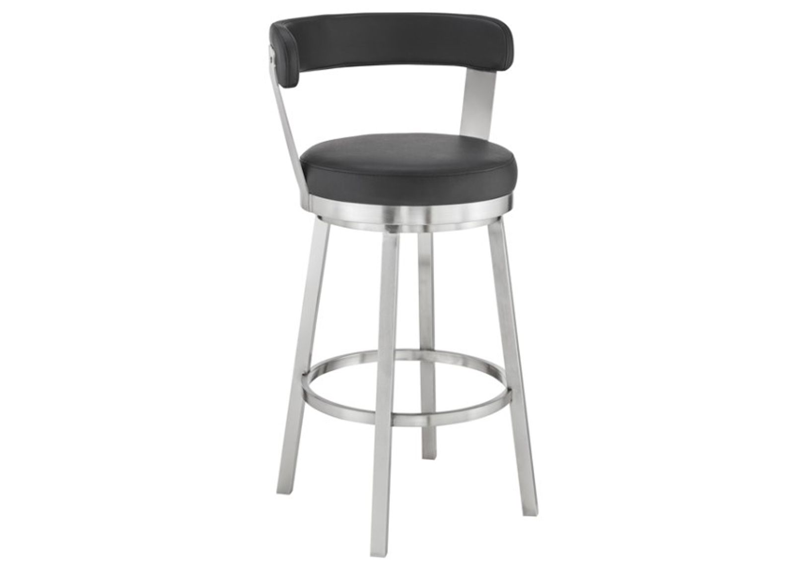 Armen Living Bryant Black 26" Swivel Counter Stool