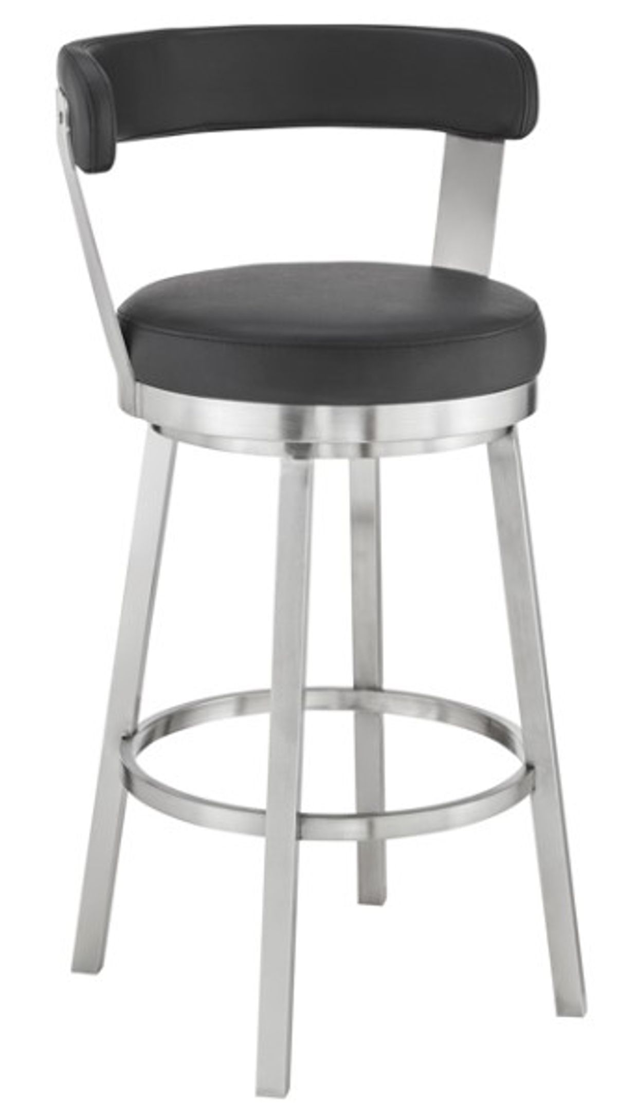 Armen Living Bryant Black 26" Swivel Counter Stool