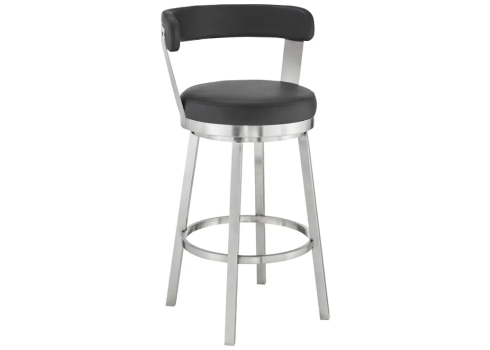 Armen Living Bryant Black 26" Swivel Counter Stool