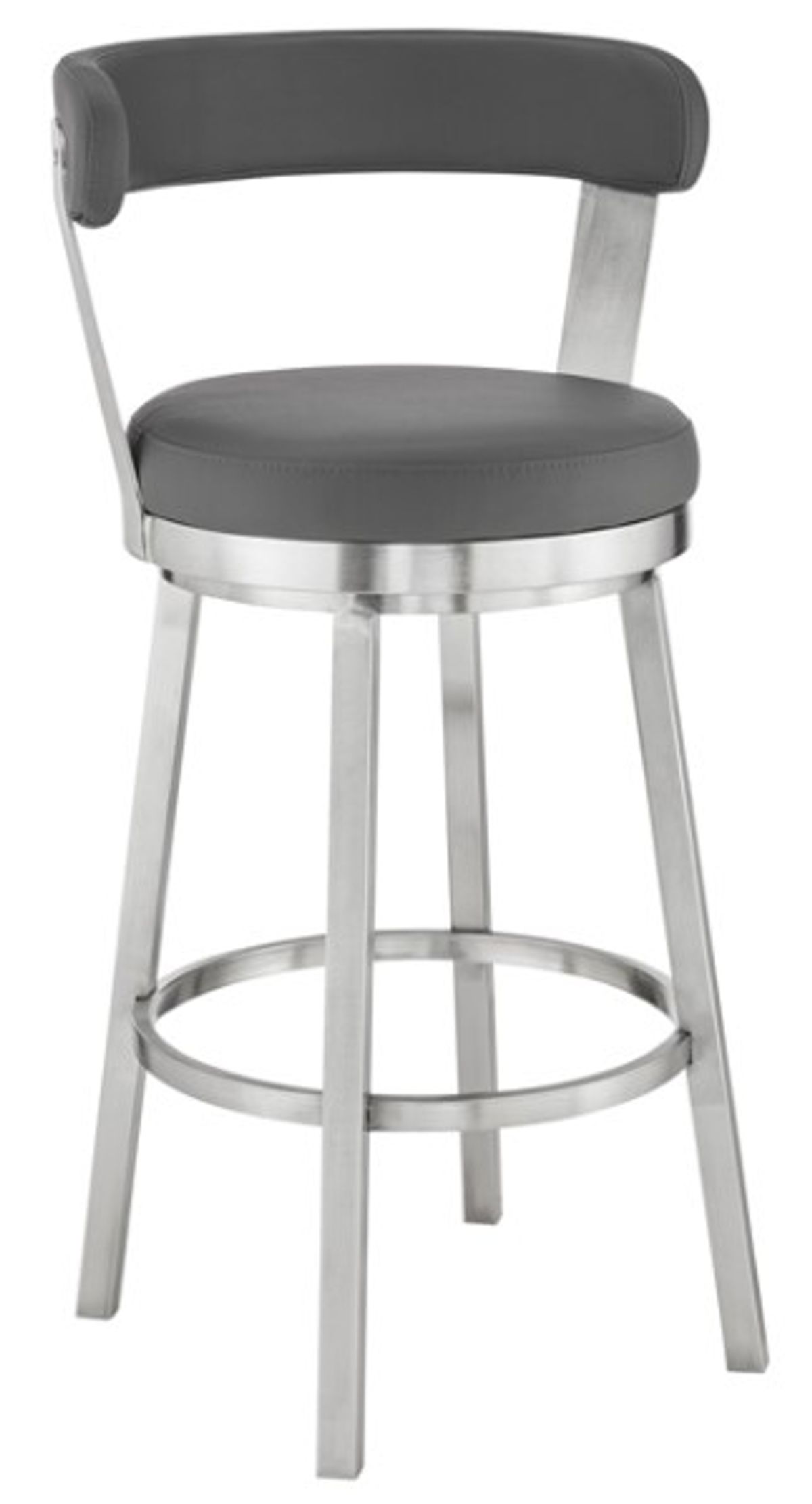 Armen Living Bryant Gray 26" Swivel Counter Stool