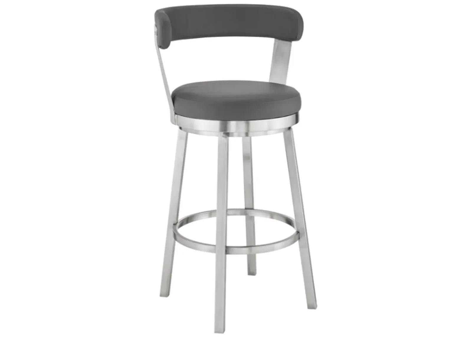 Armen Living Bryant Gray 26" Swivel Counter Stool