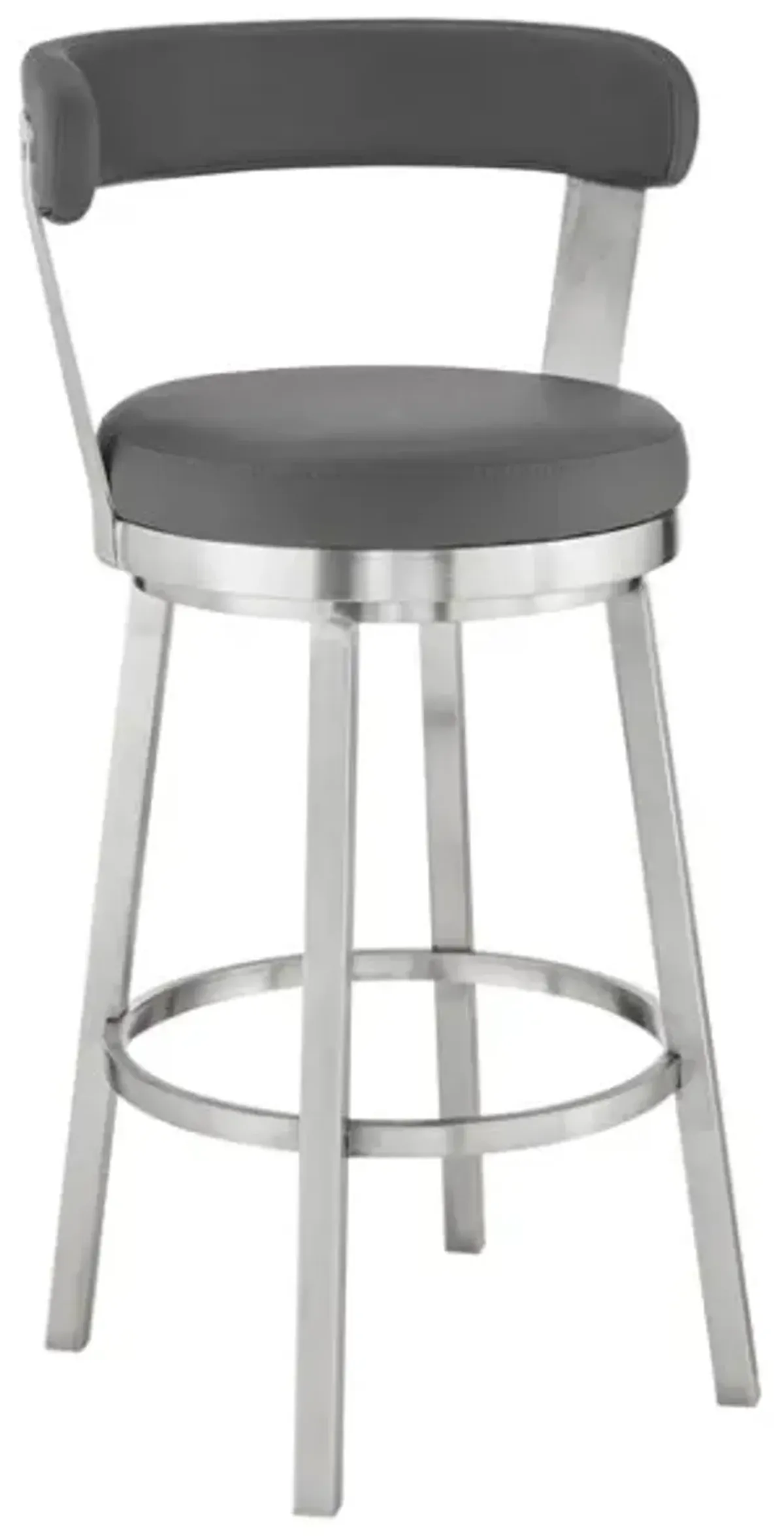 Armen Living Bryant Gray 26" Swivel Counter Stool