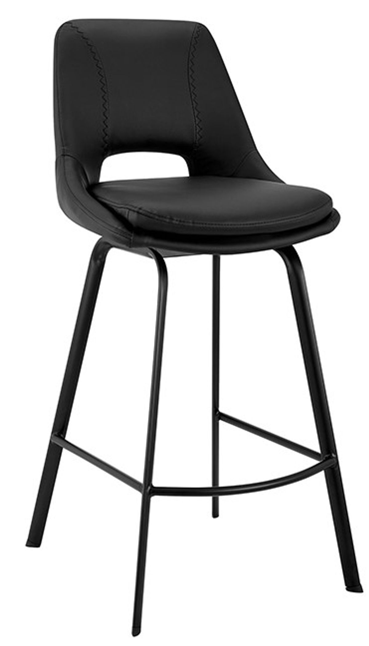 Armen Living Carise Black 26" Swivel Counter Stool