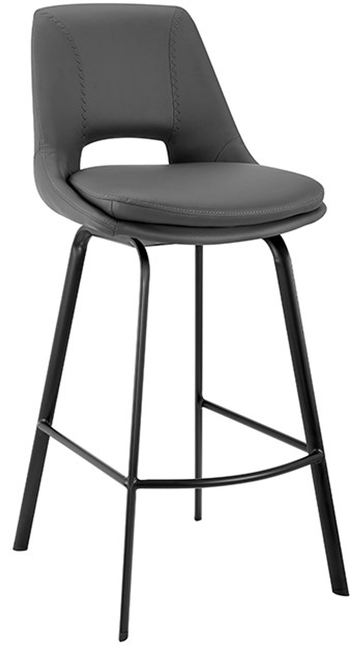 Armen Living Carise Gray 26" Swivel Counter Stool