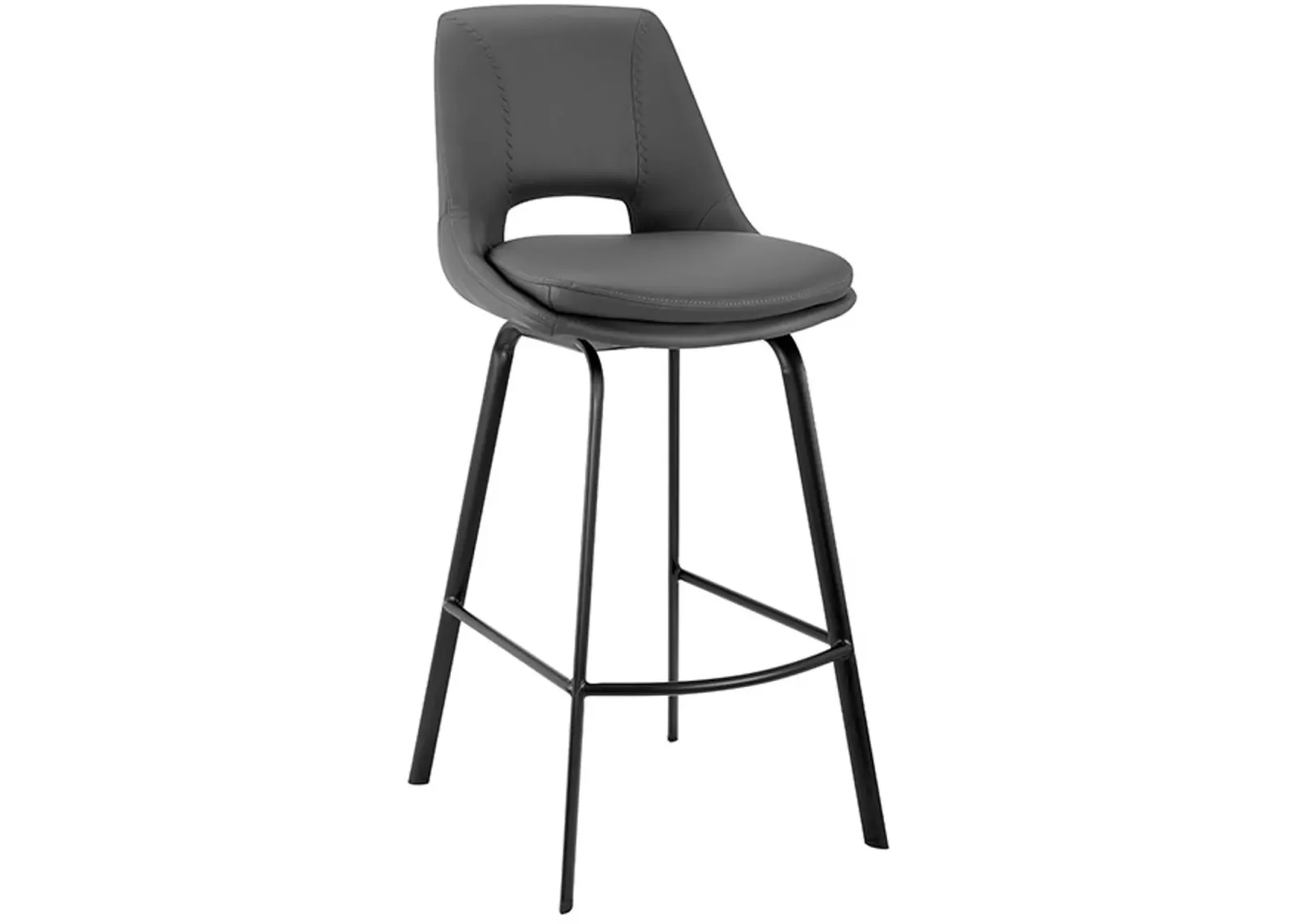 Armen Living Carise Gray 26" Swivel Counter Stool