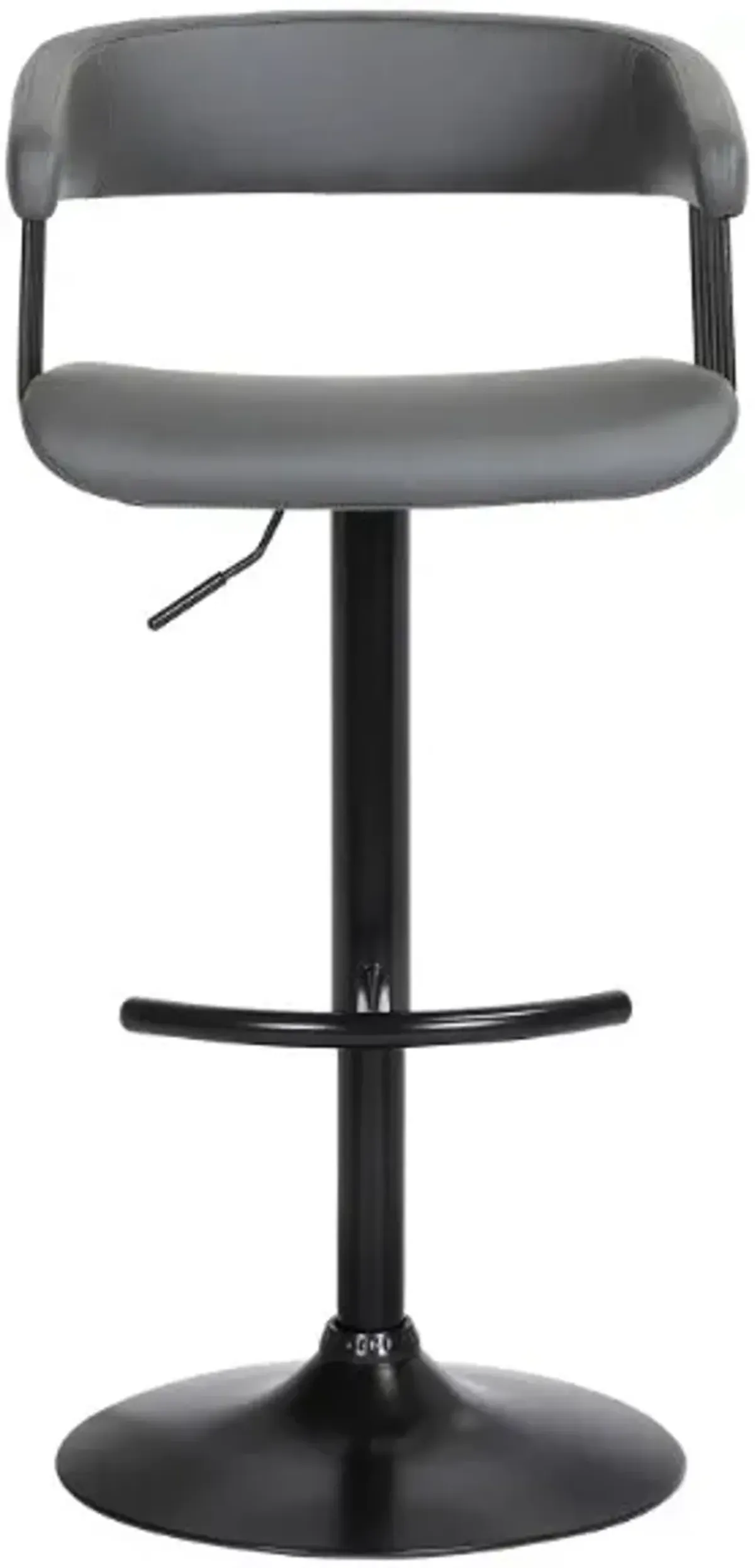 Armen Living Calista Black/Gray Adjustable Bar Stool