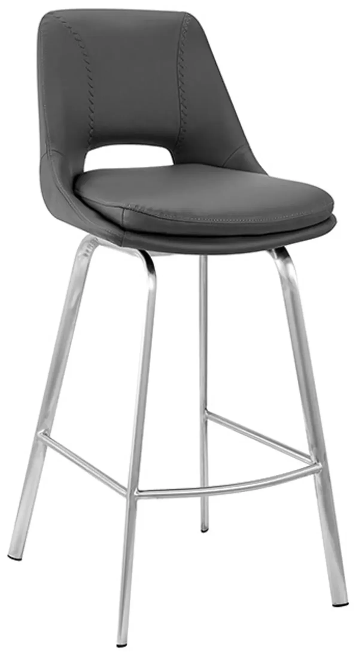 Armen Living Carise Gray 26" Swivel Counter Stool