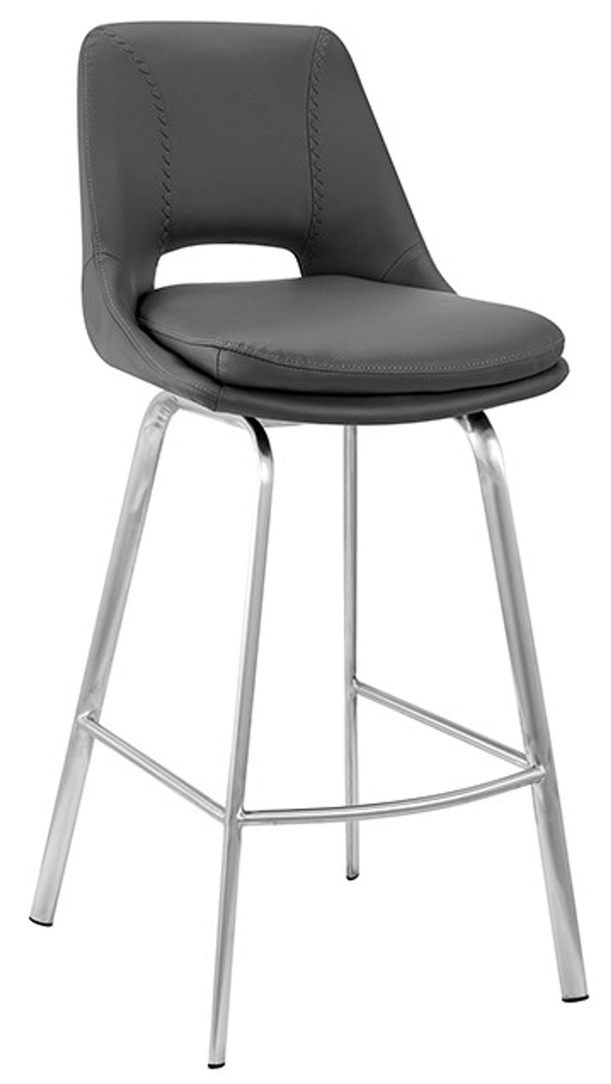 Armen Living Carise Gray 30" Swivel Bar Stool