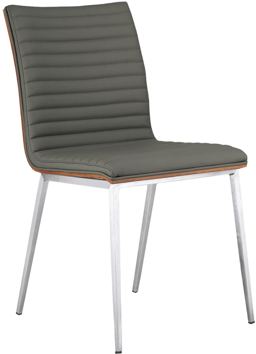 Armen Living Cafe 2-Piece Gray Dining Chairs