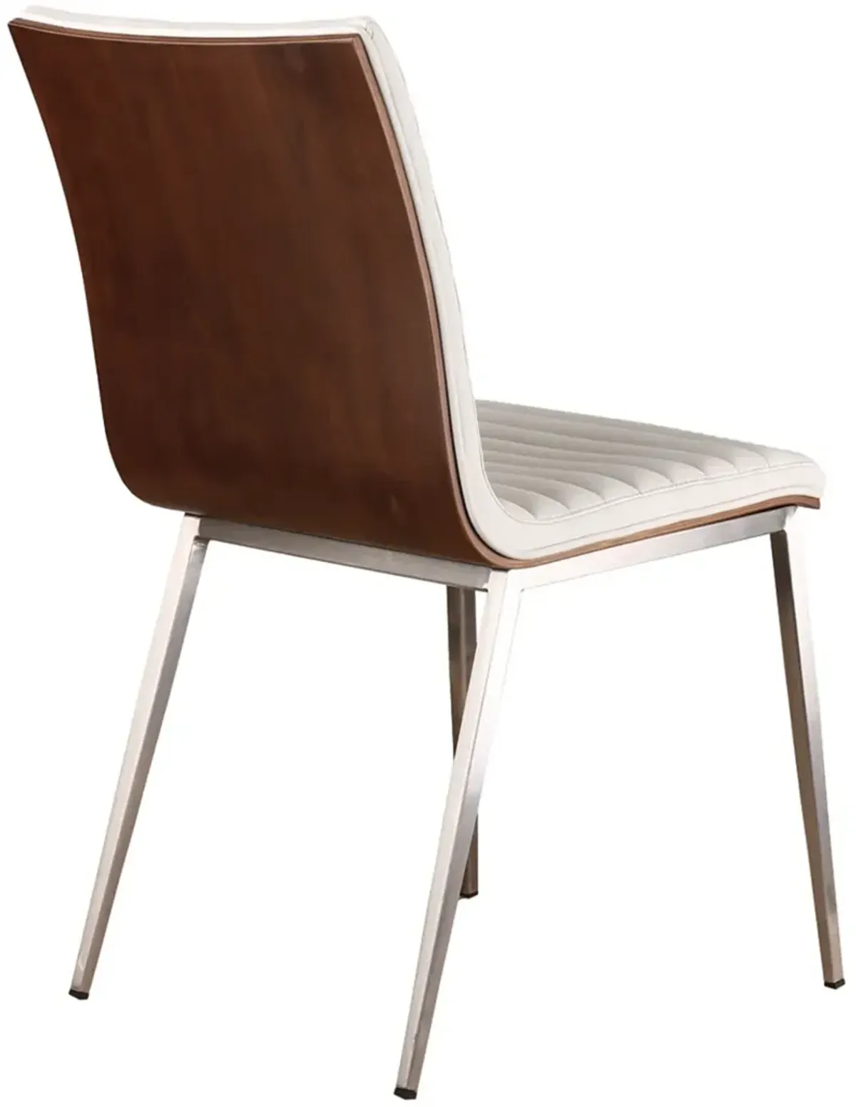 Armen Living Cafe 2-Piece White Dining Chairs