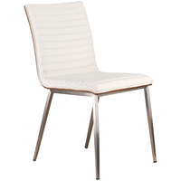 Armen Living Cafe 2-Piece White Dining Chairs
