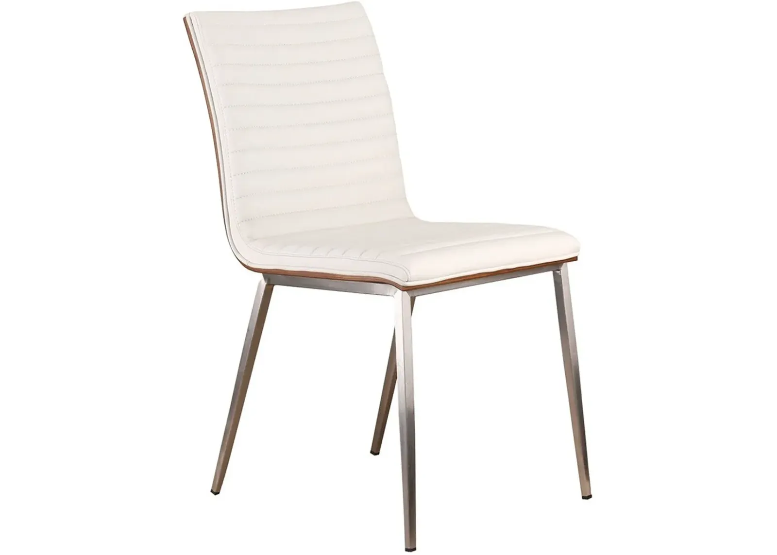 Armen Living Cafe 2-Piece White Dining Chairs