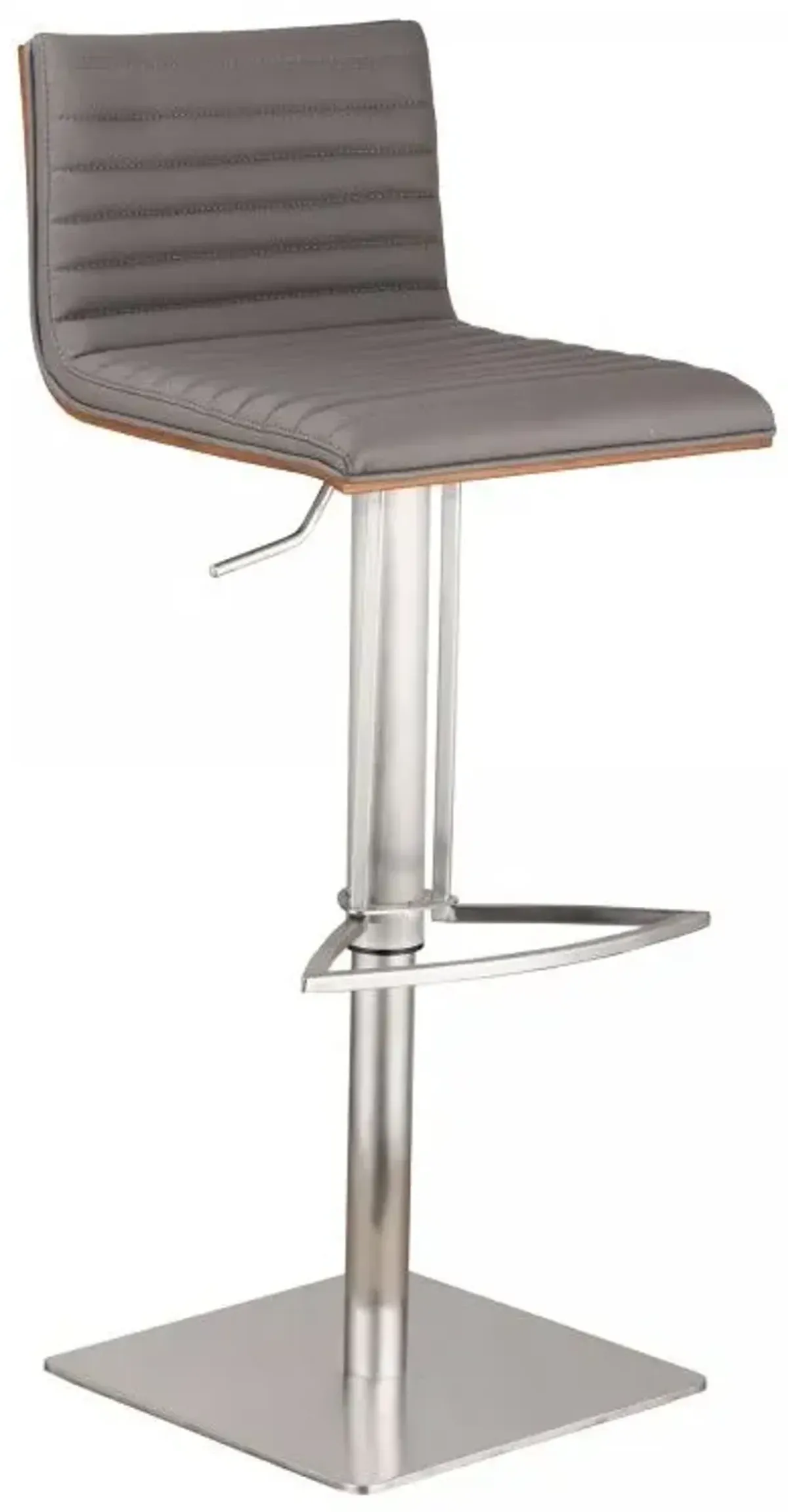 Armen Living Cafe Gray Adjustable Swivel Bar Stool