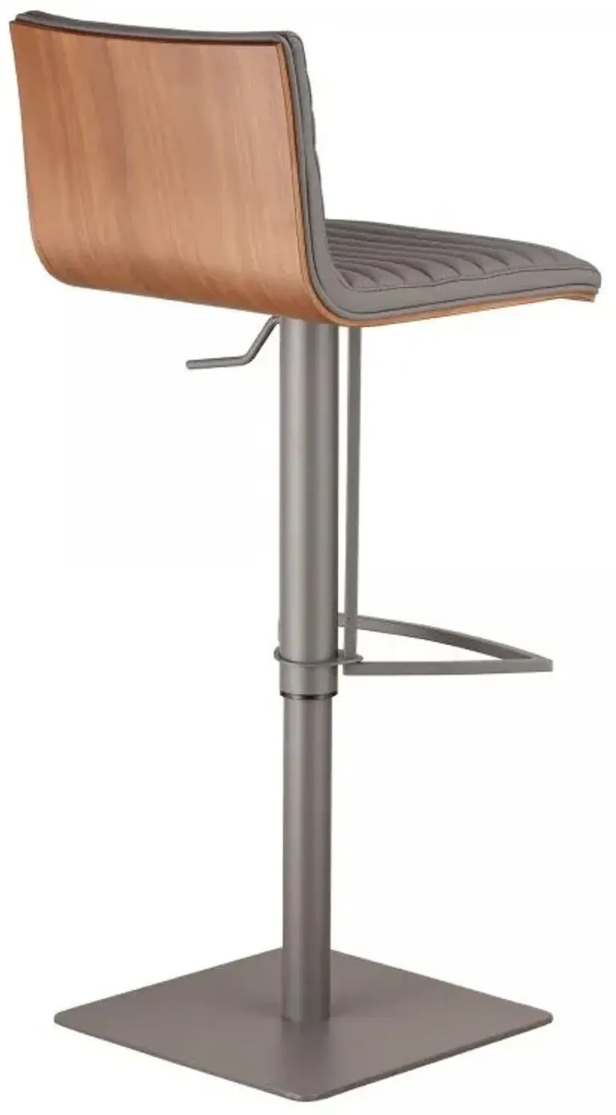 Armen Living Cafe Gray Adjustable Swivel Bar Stool