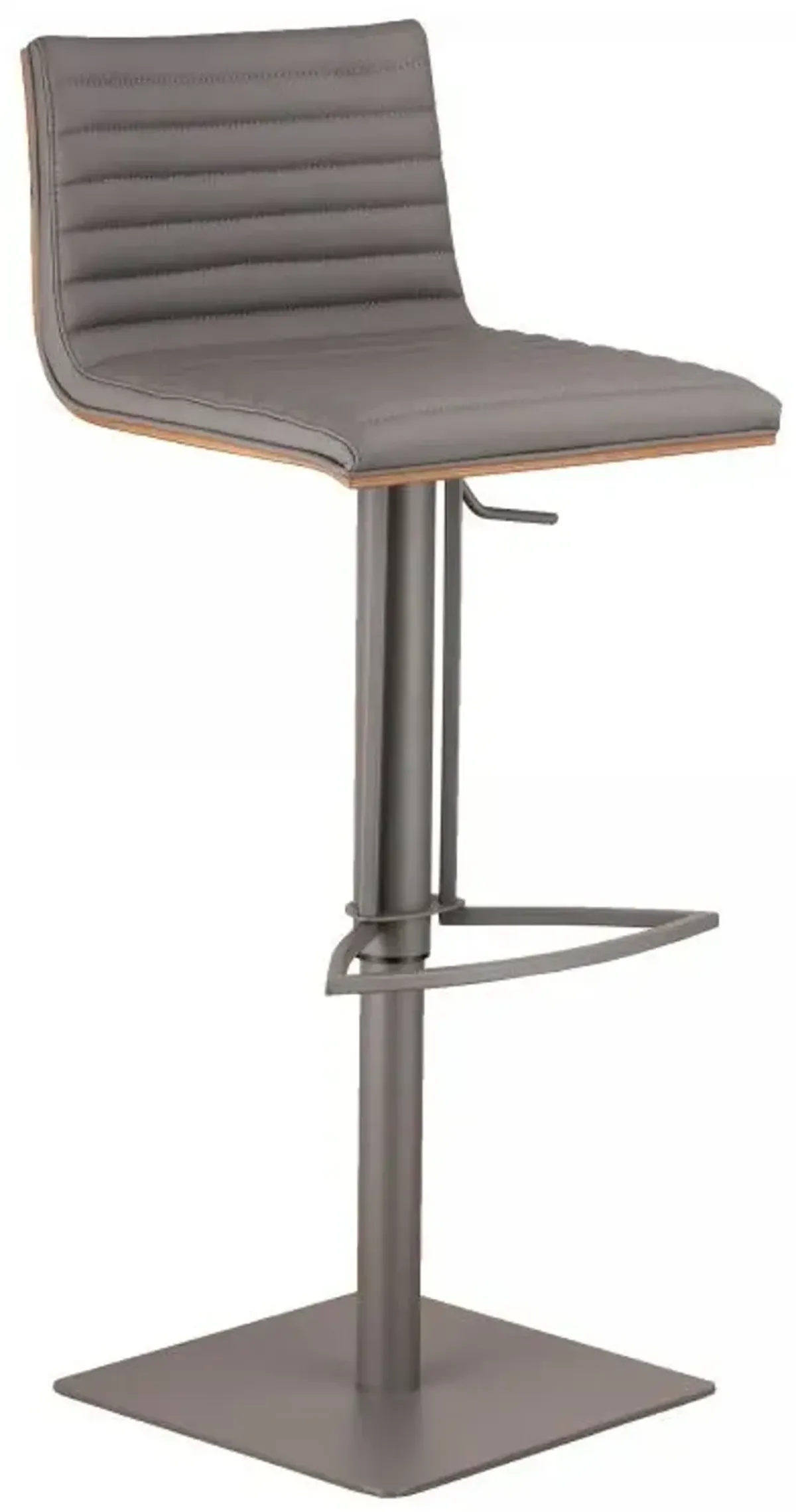 Armen Living Cafe Gray Adjustable Swivel Bar Stool