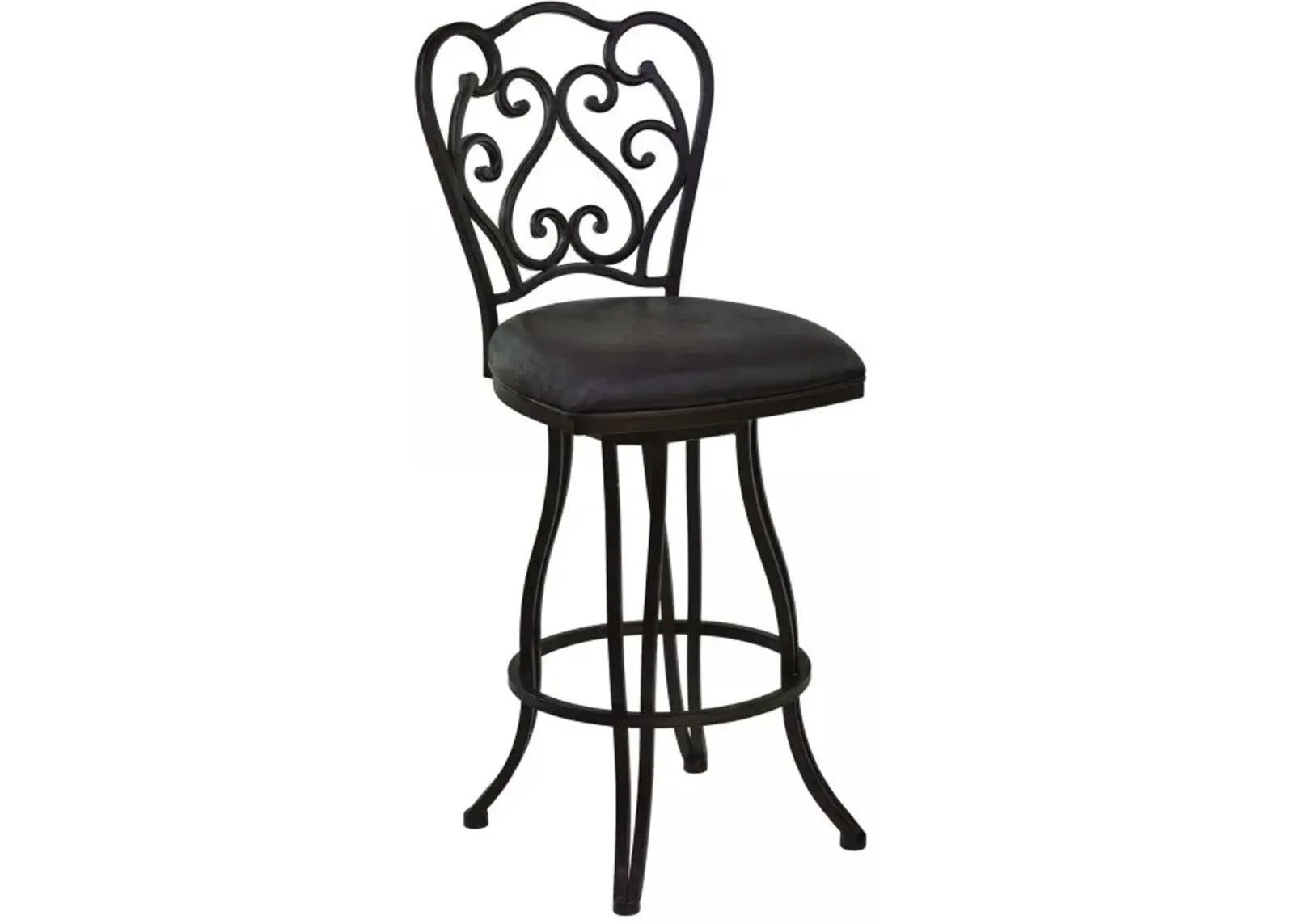 Armen Living Celeste Bandero Espresso 26" Swivel Counter Stool