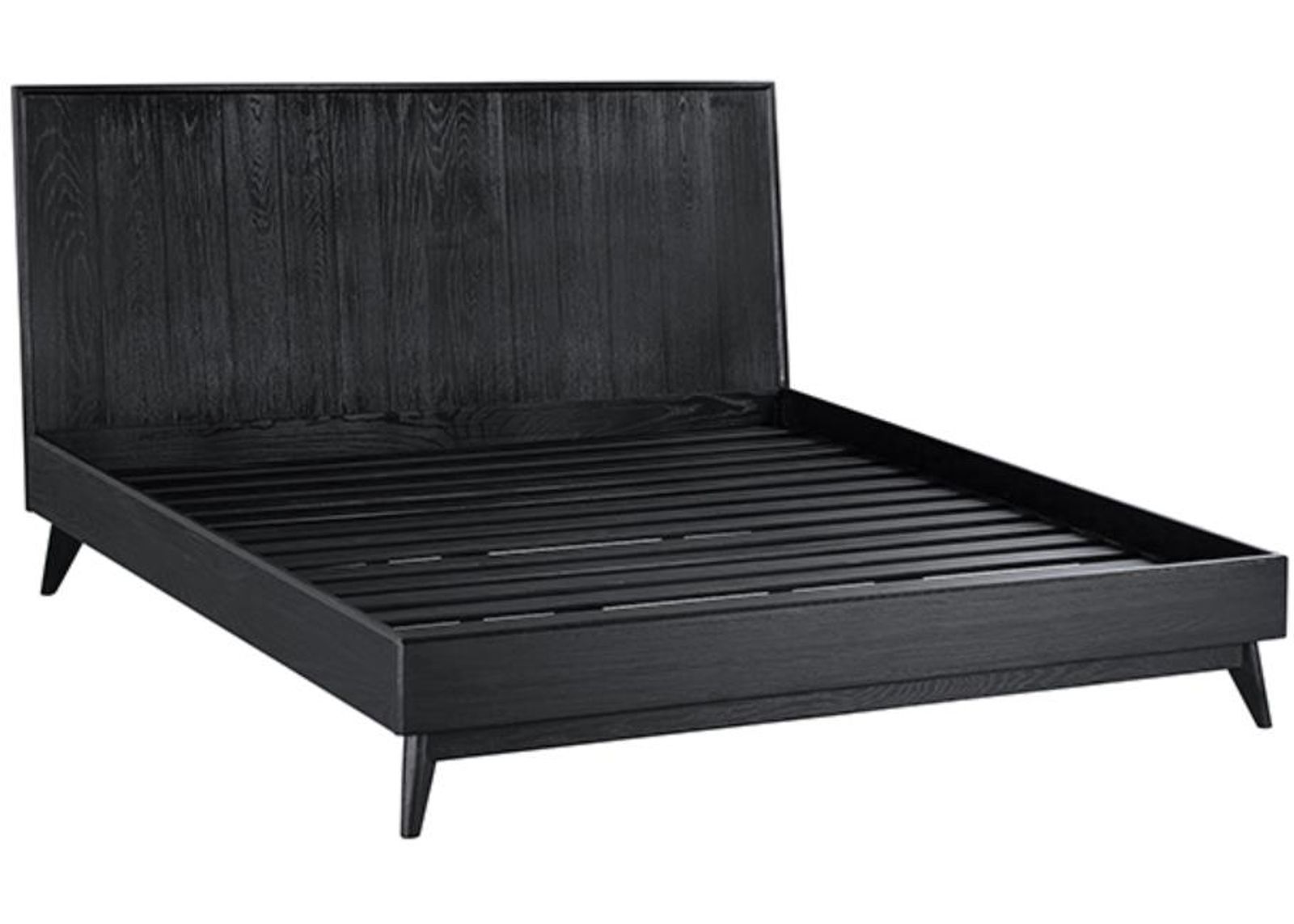 Armen Living Carnaby Black Brushed King Platform Bed