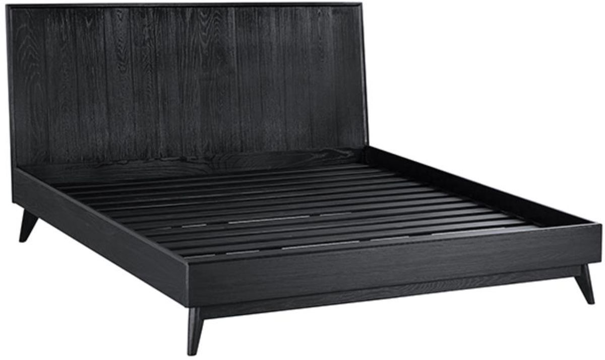 Armen Living Carnaby Black Brushed King Platform Bed