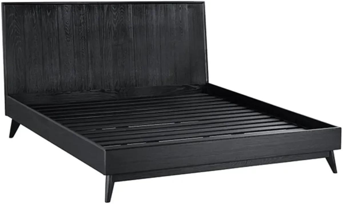 Armen Living Carnaby Black Brushed King Platform Bed