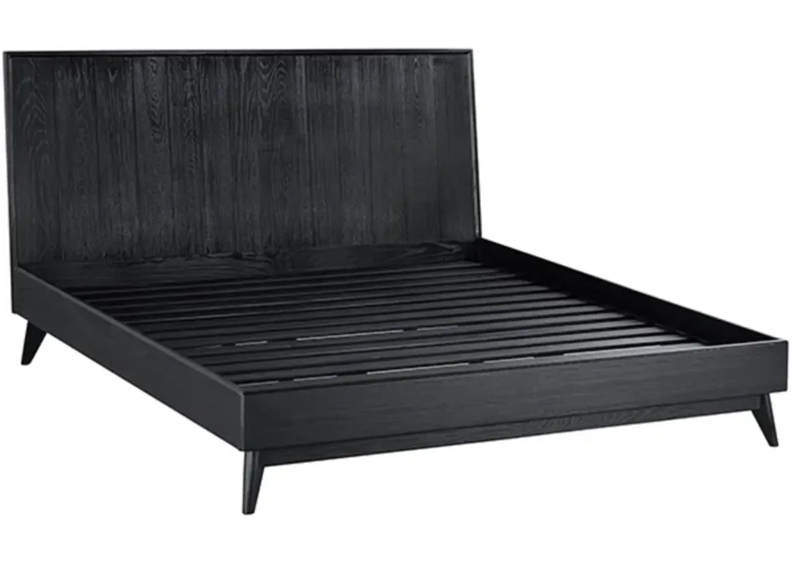 Armen Living Carnaby Black Brushed Queen Platform Bed