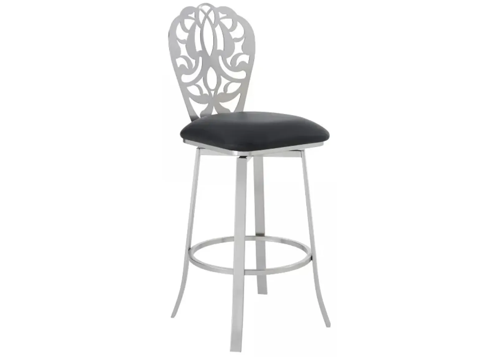 Armen Living Cherie Black 30" Bar Stool