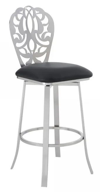 Armen Living Cherie Black 30" Bar Stool