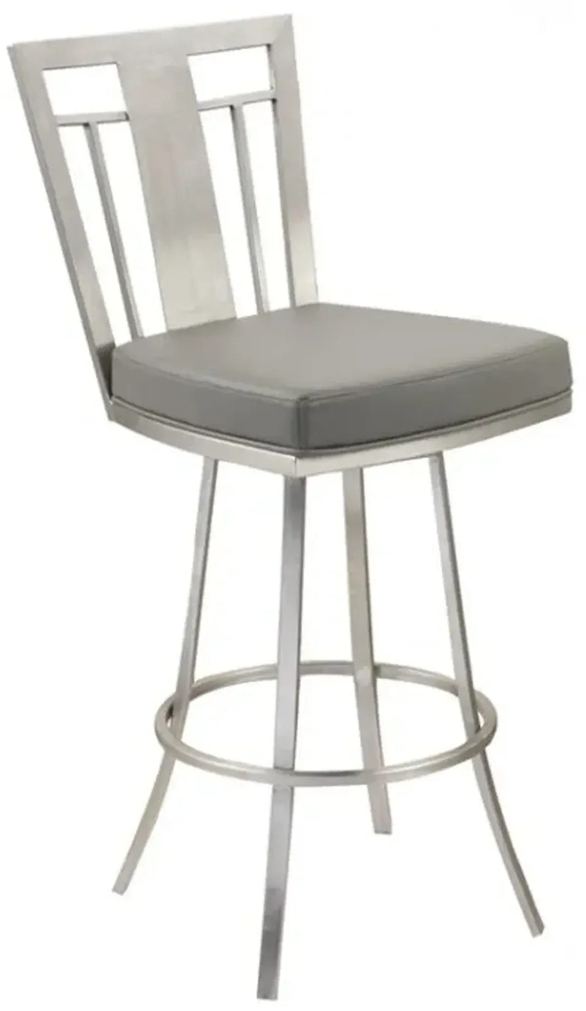 Armen Living Cleo Gray 26" Swivel Bar Stool