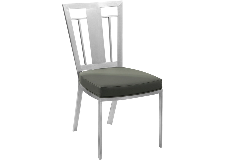 Armen Living Cleo 2-Piece Gray Dining Chairs