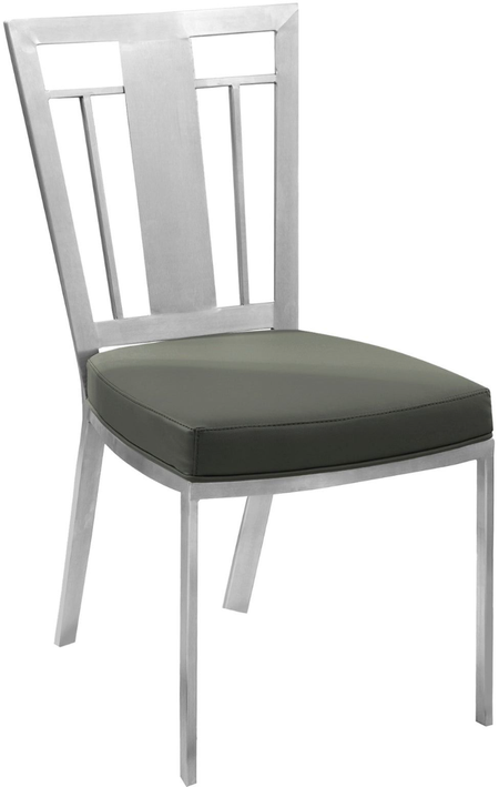 Armen Living Cleo 2-Piece Gray Dining Chairs