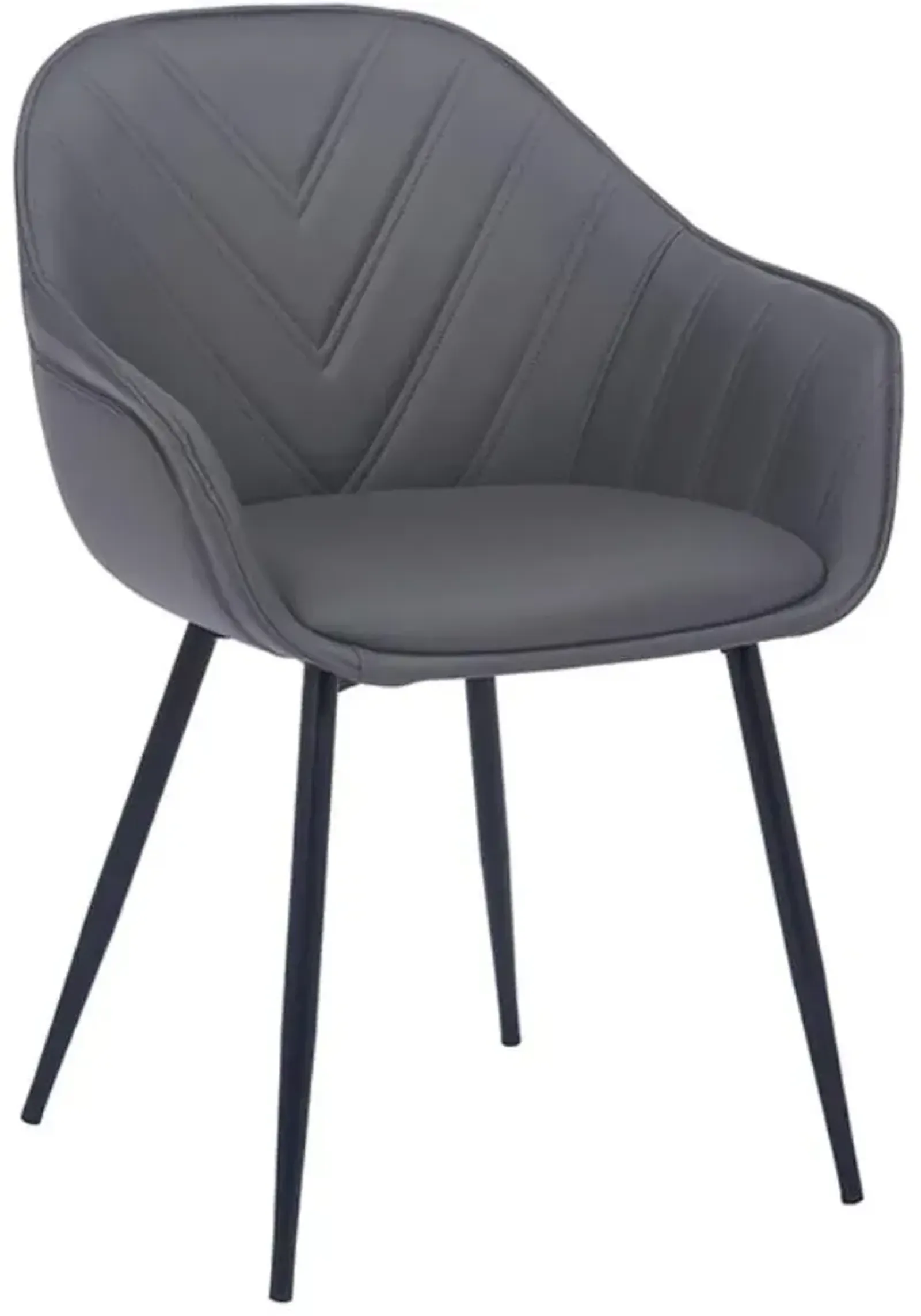 Armen Living Clover Black/Grey Dining Chair