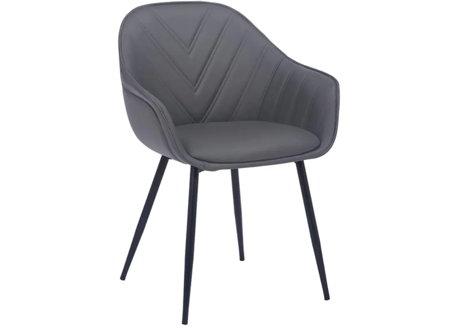 Armen Living Clover Black/Grey Dining Chair