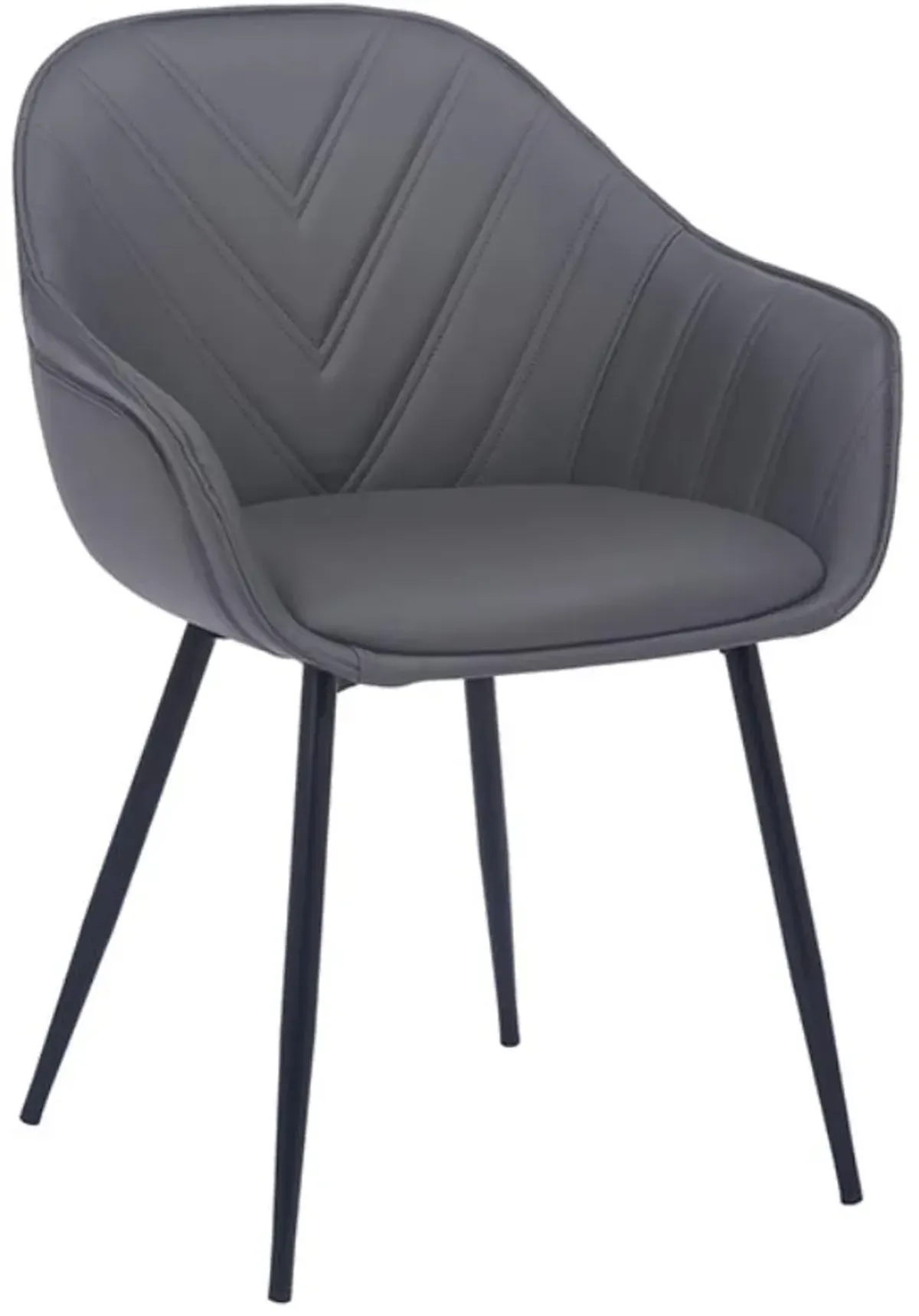 Armen Living Clover Black/Grey Dining Chair