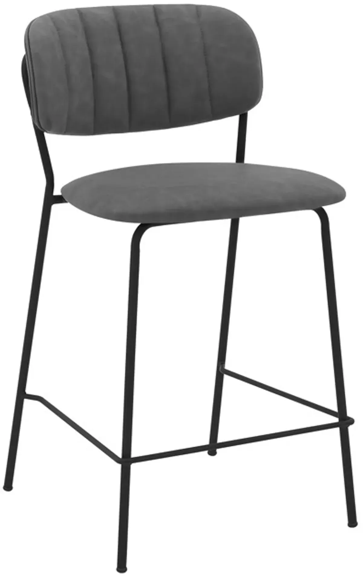 Armen Living Carlo Gray 26" Counter Stool