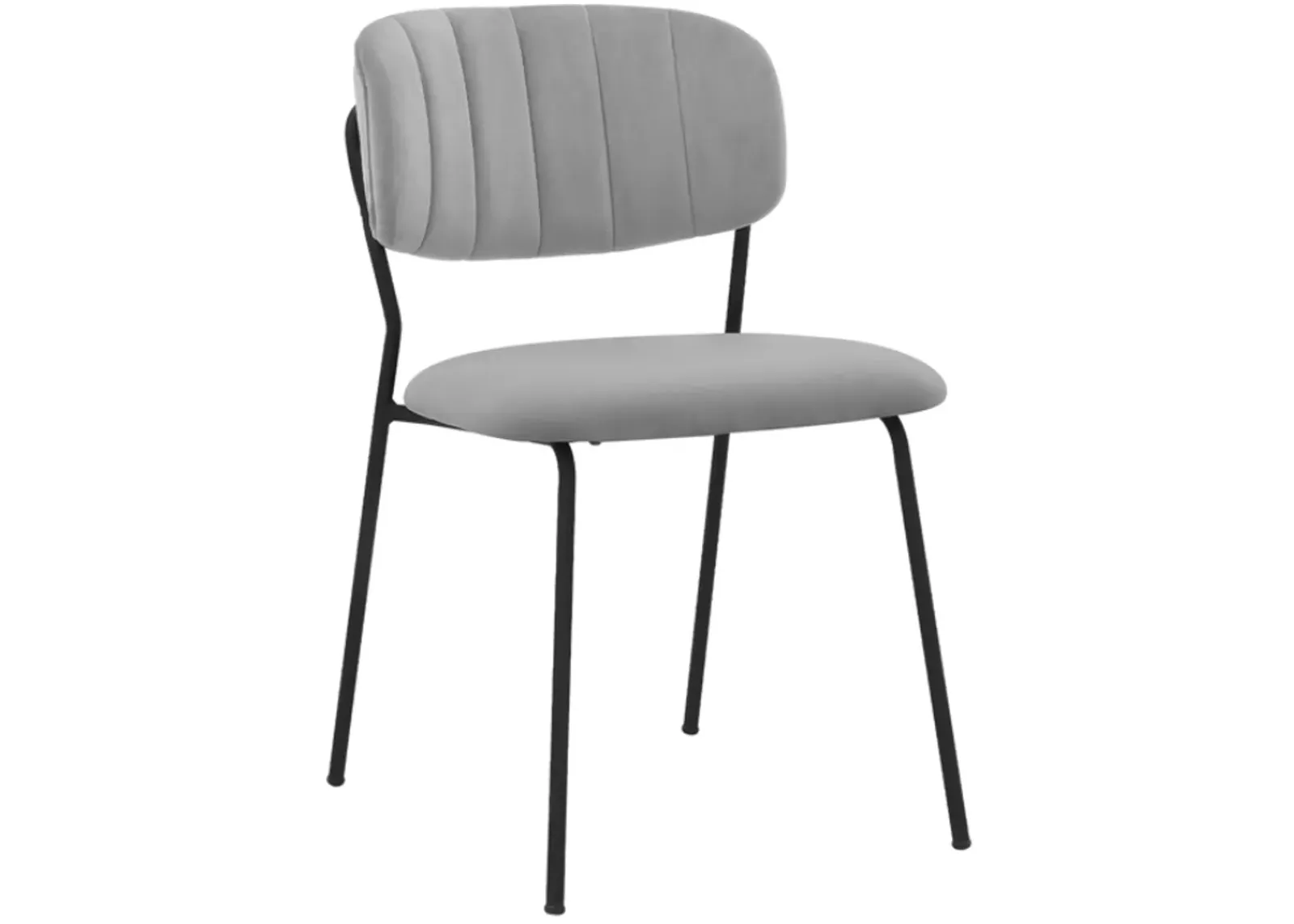 Armen Living Carlo 2-Piece Gray Dining Chairs