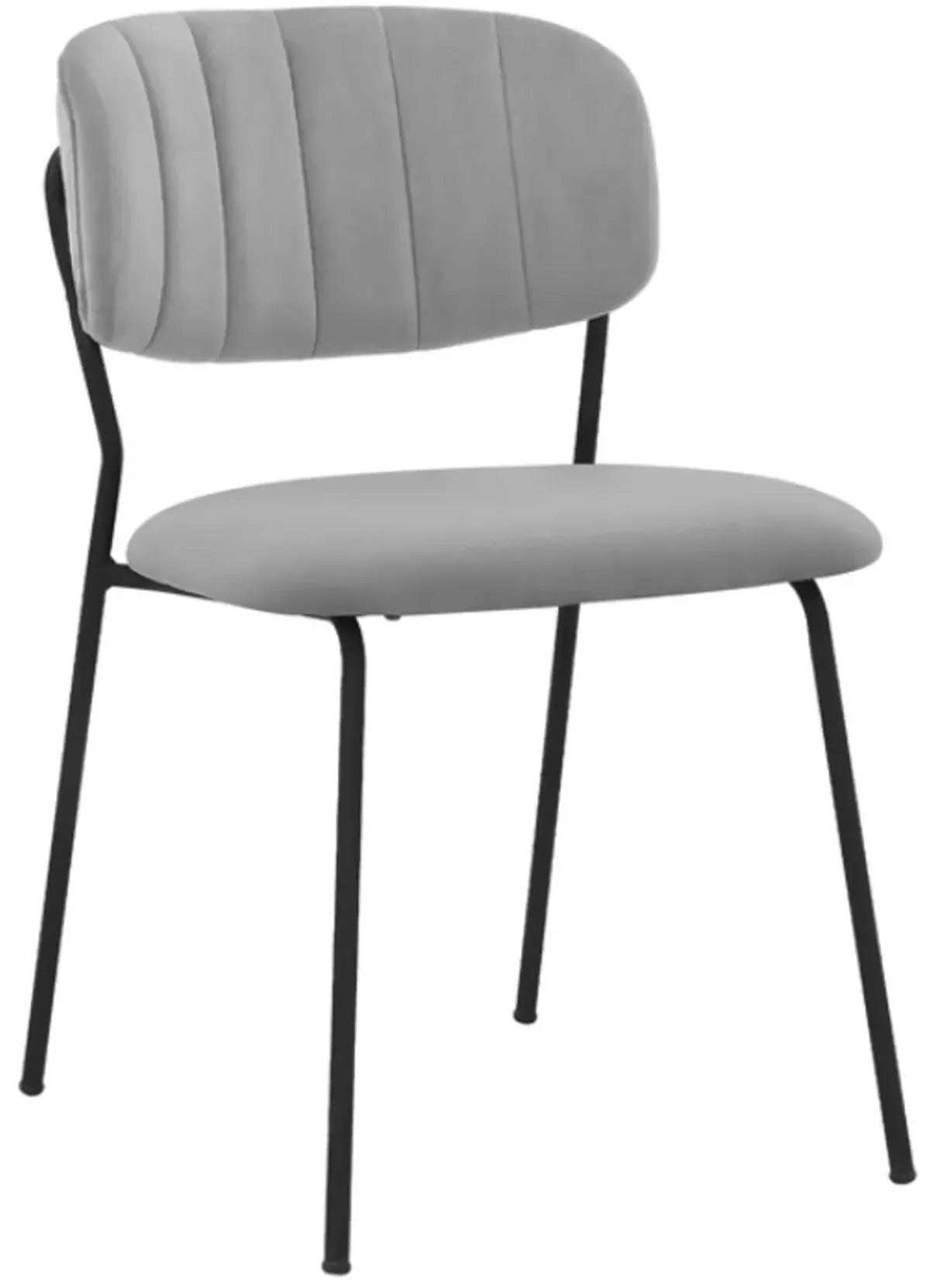 Armen Living Carlo 2-Piece Gray Dining Chairs