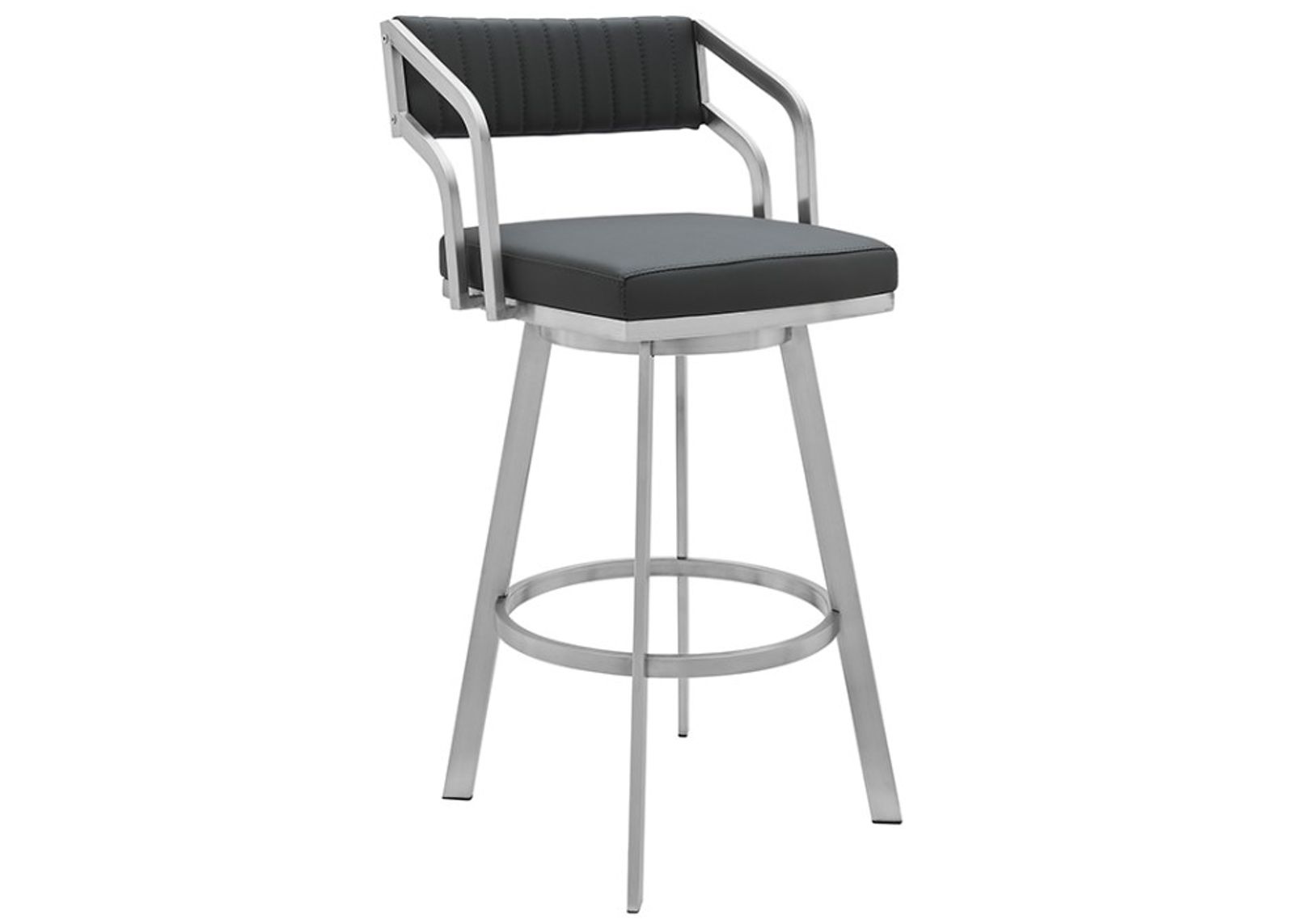 Armen Living Capri Slate Gray 26" Swivel Counter Stool