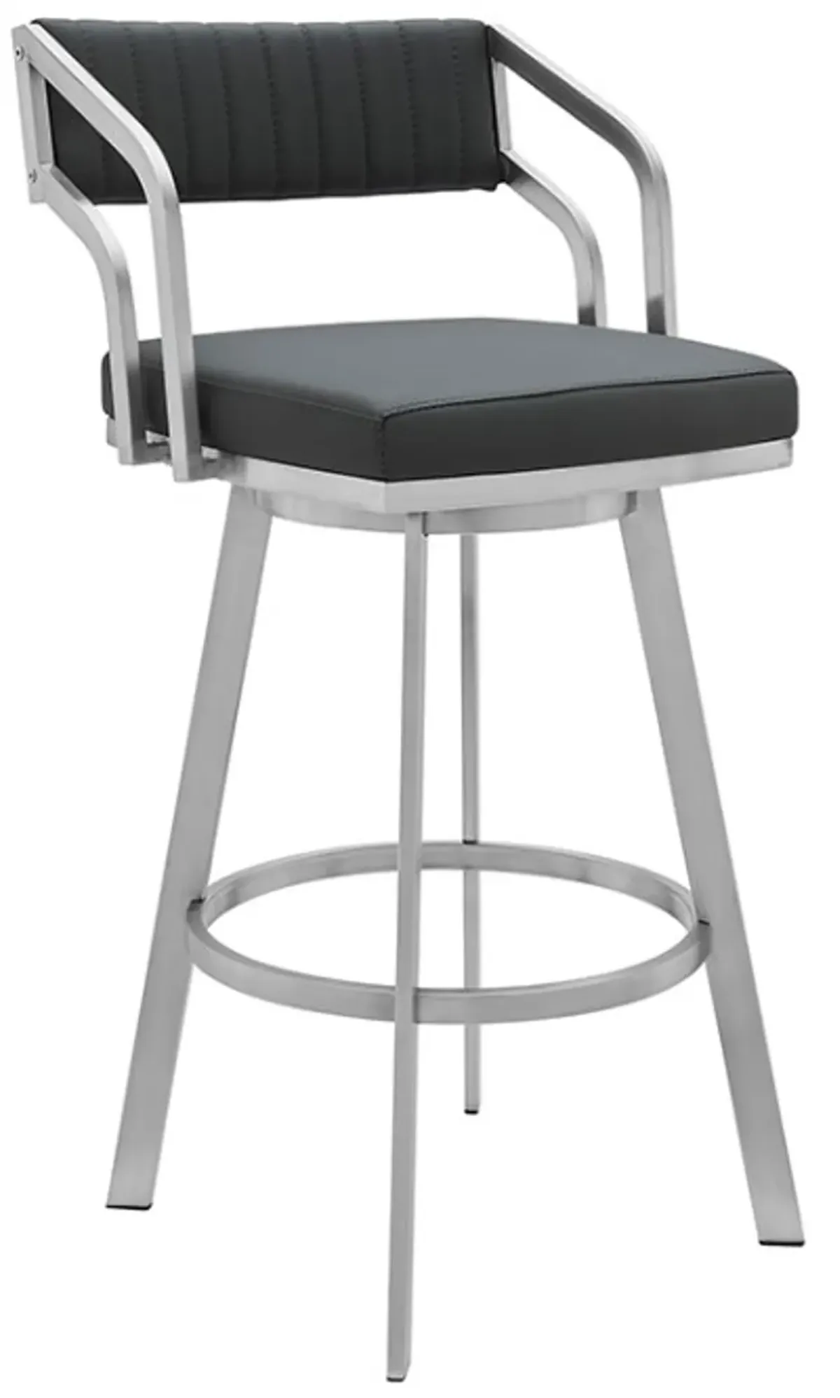 Armen Living Capri Slate Gray 26" Swivel Counter Stool