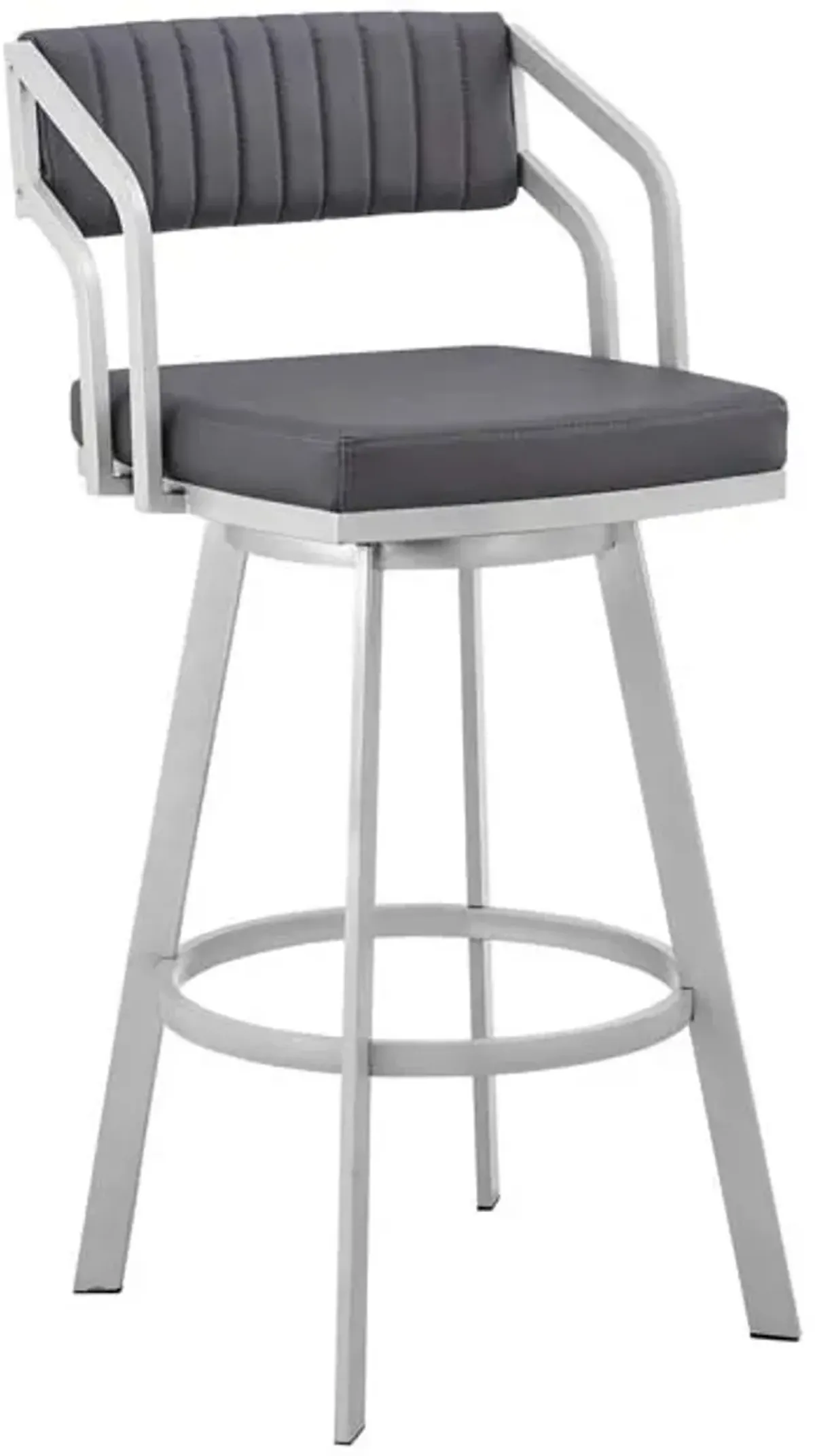 Armen Living Capri Slate Grey 26" Swivel Counter Stool