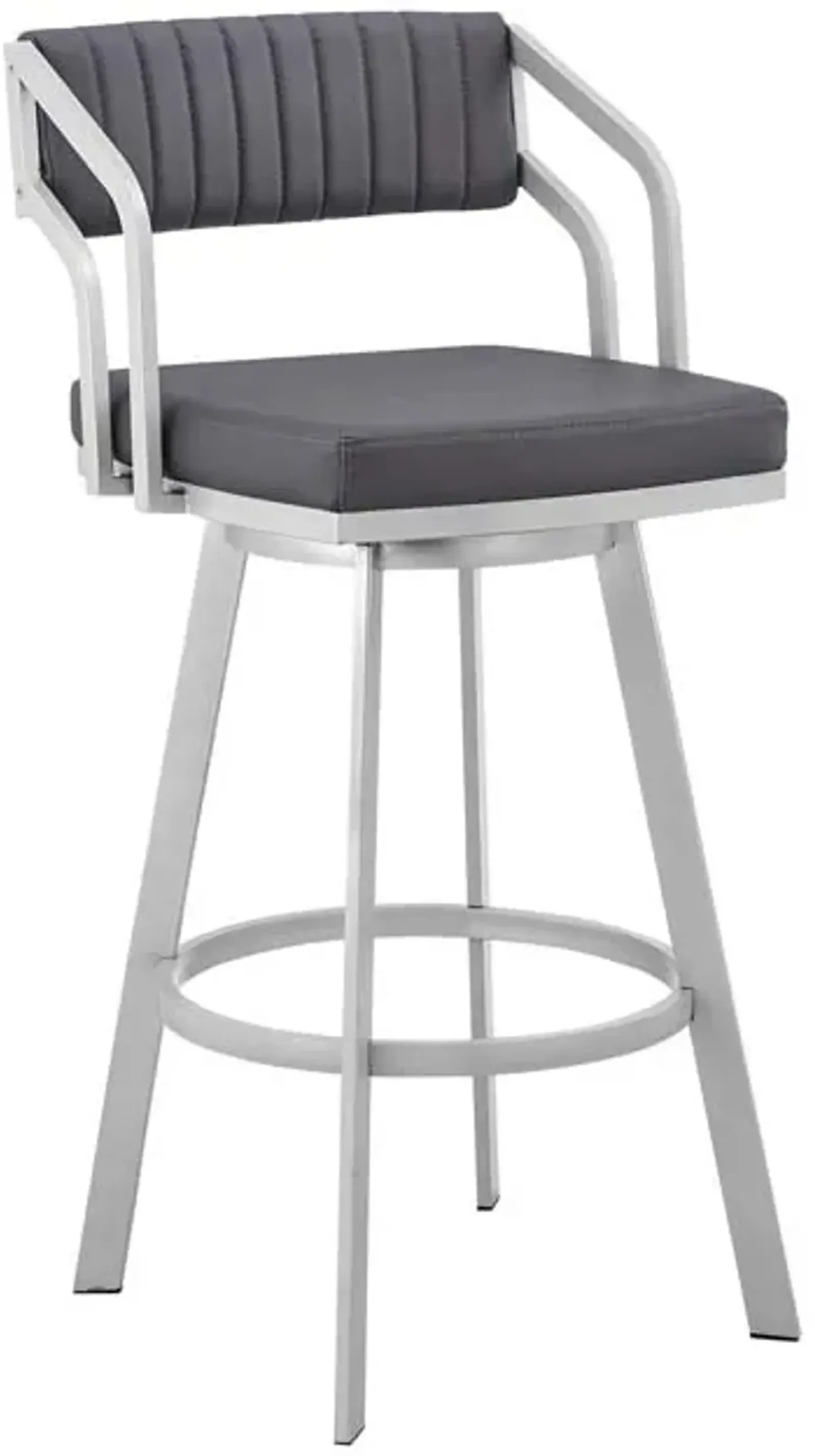 Armen Living Capri Slate Grey 30" Swivel Bar Stool