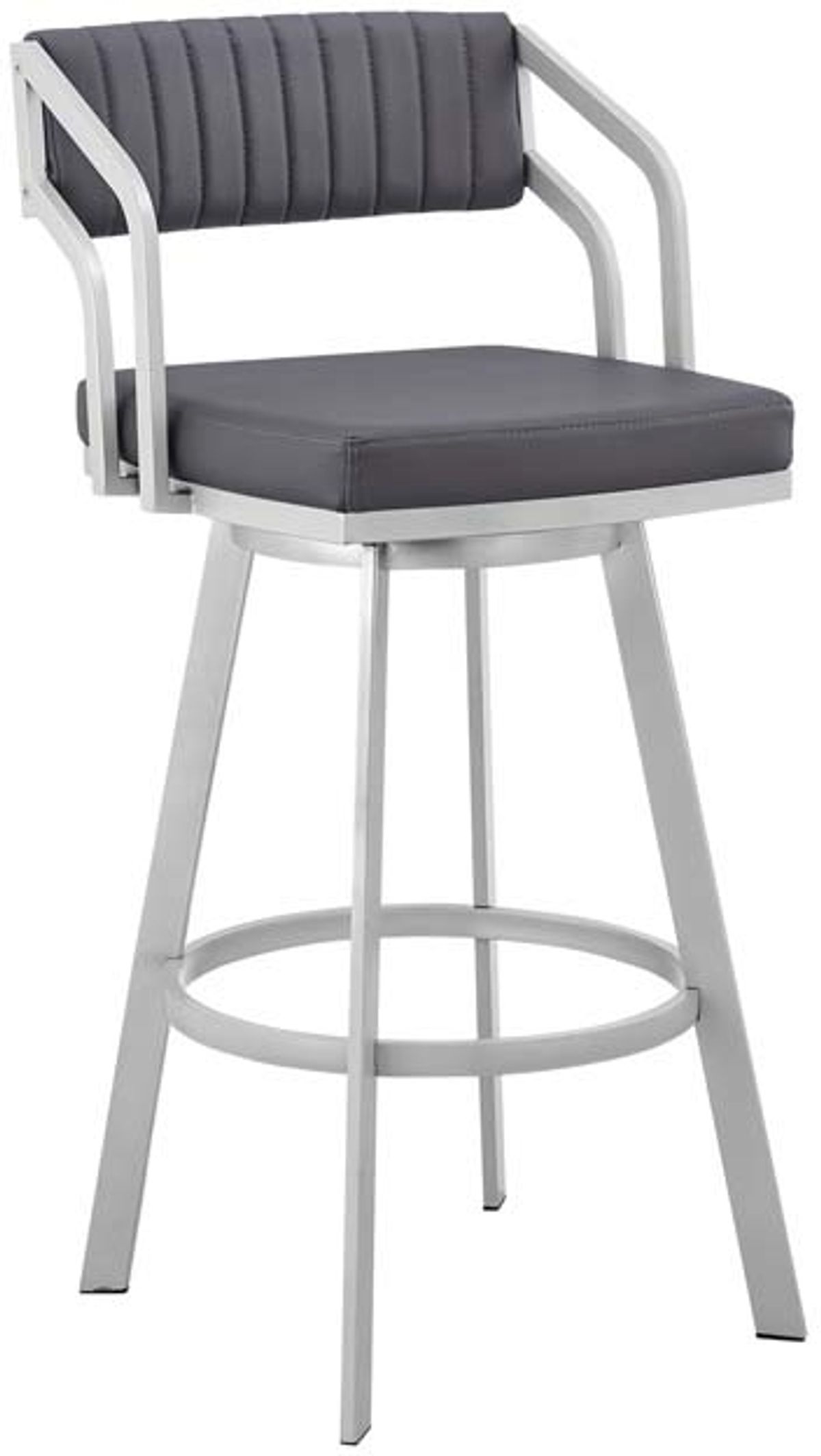 Armen Living Capri Slate Grey 30" Swivel Bar Stool