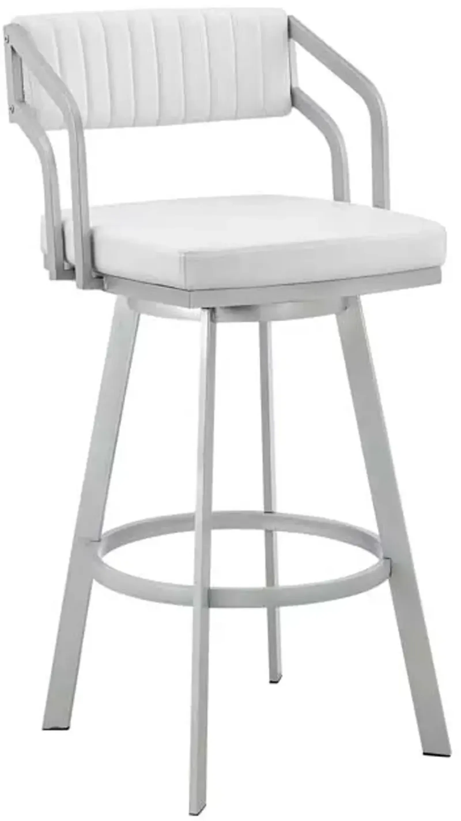 Armen Living Capri White 26" Swivel Counter Stool