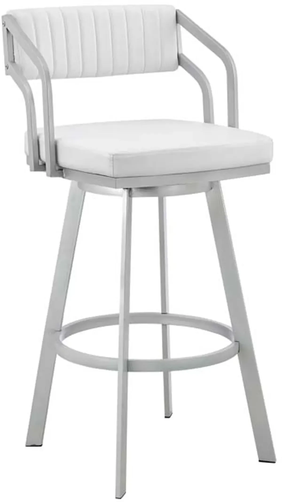 Armen Living Capri White 26" Swivel Counter Stool