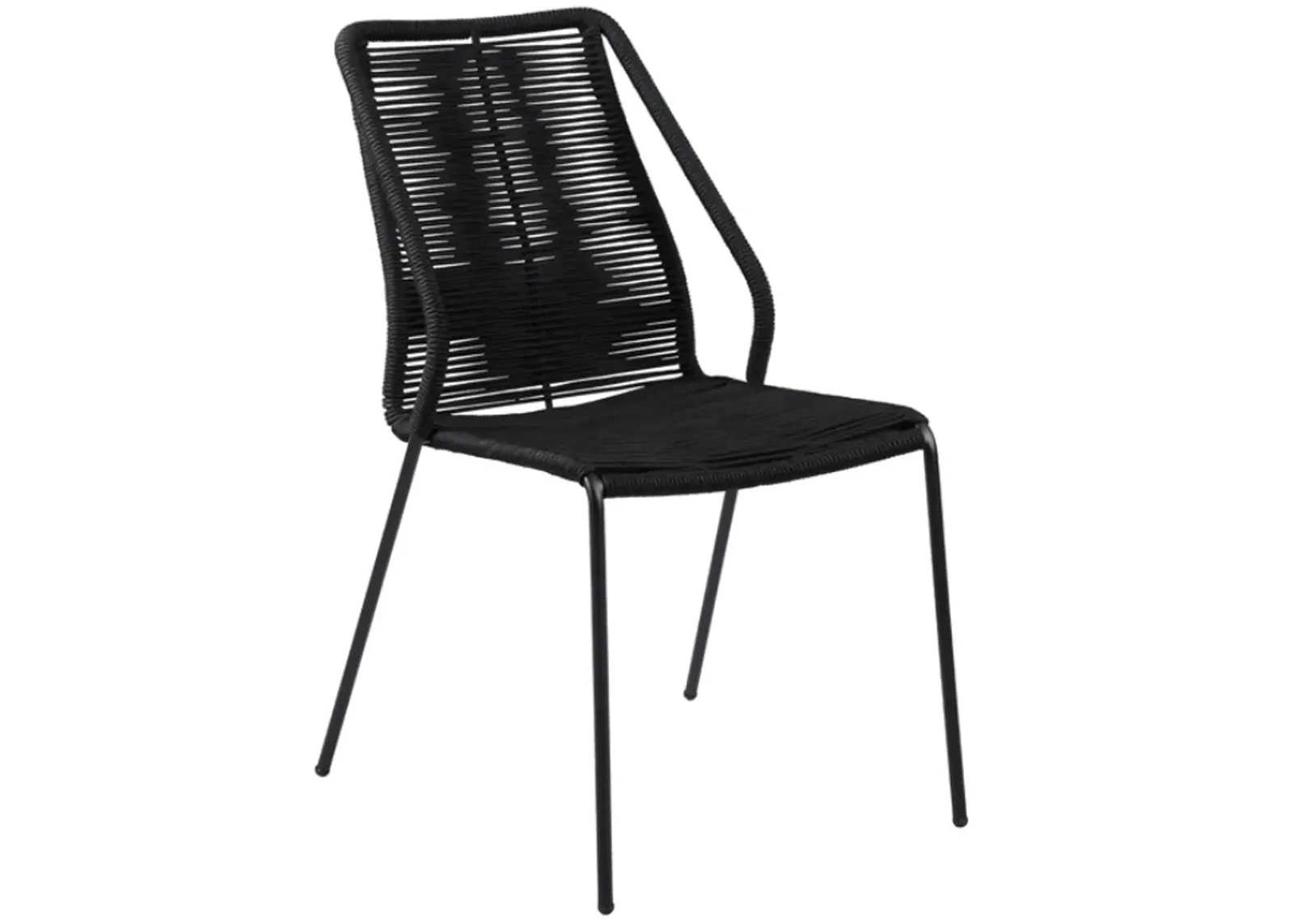 Armen Living Clip 2-Piece Black Dining Chairs