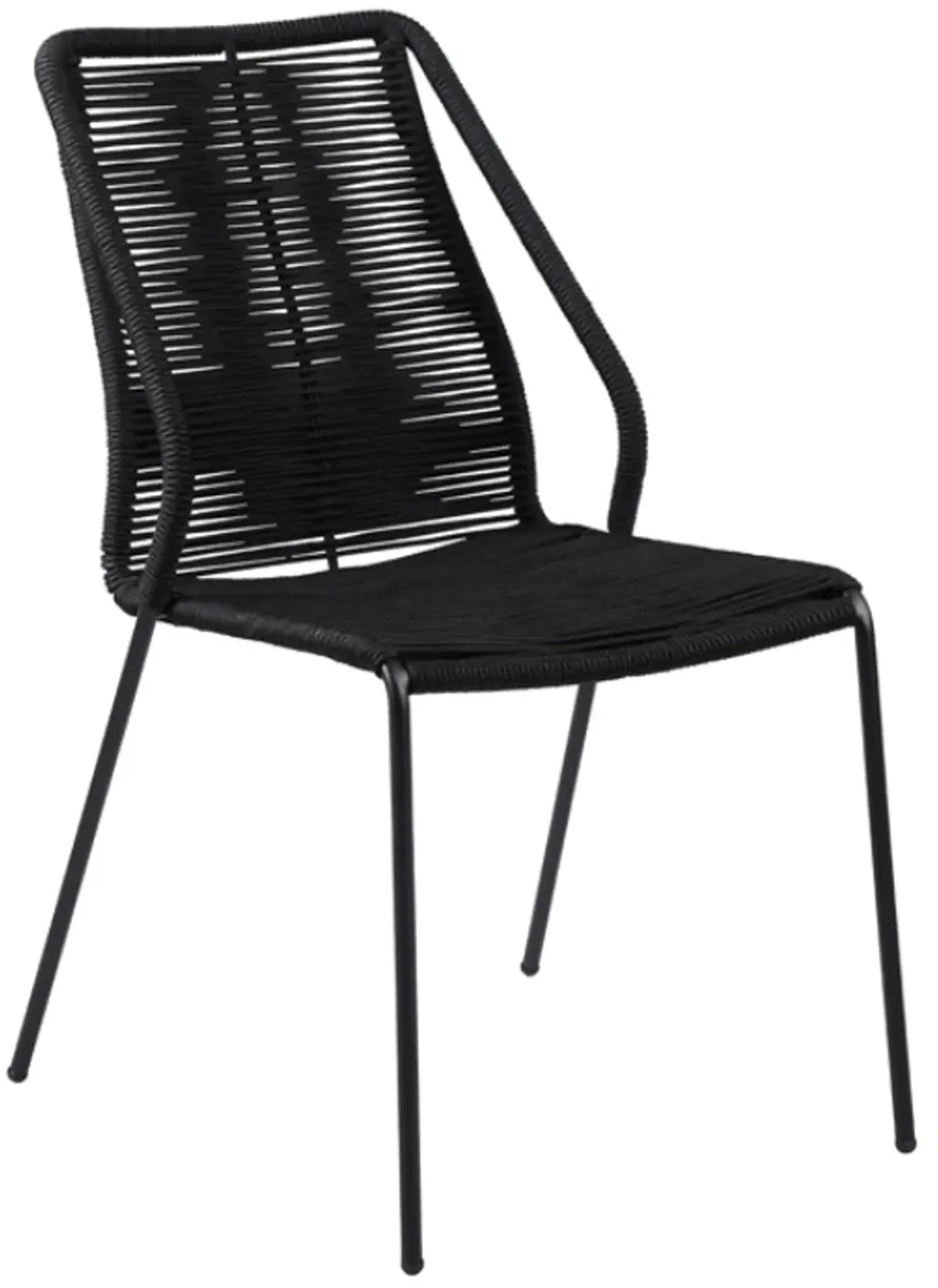 Armen Living Clip 2-Piece Black Dining Chairs