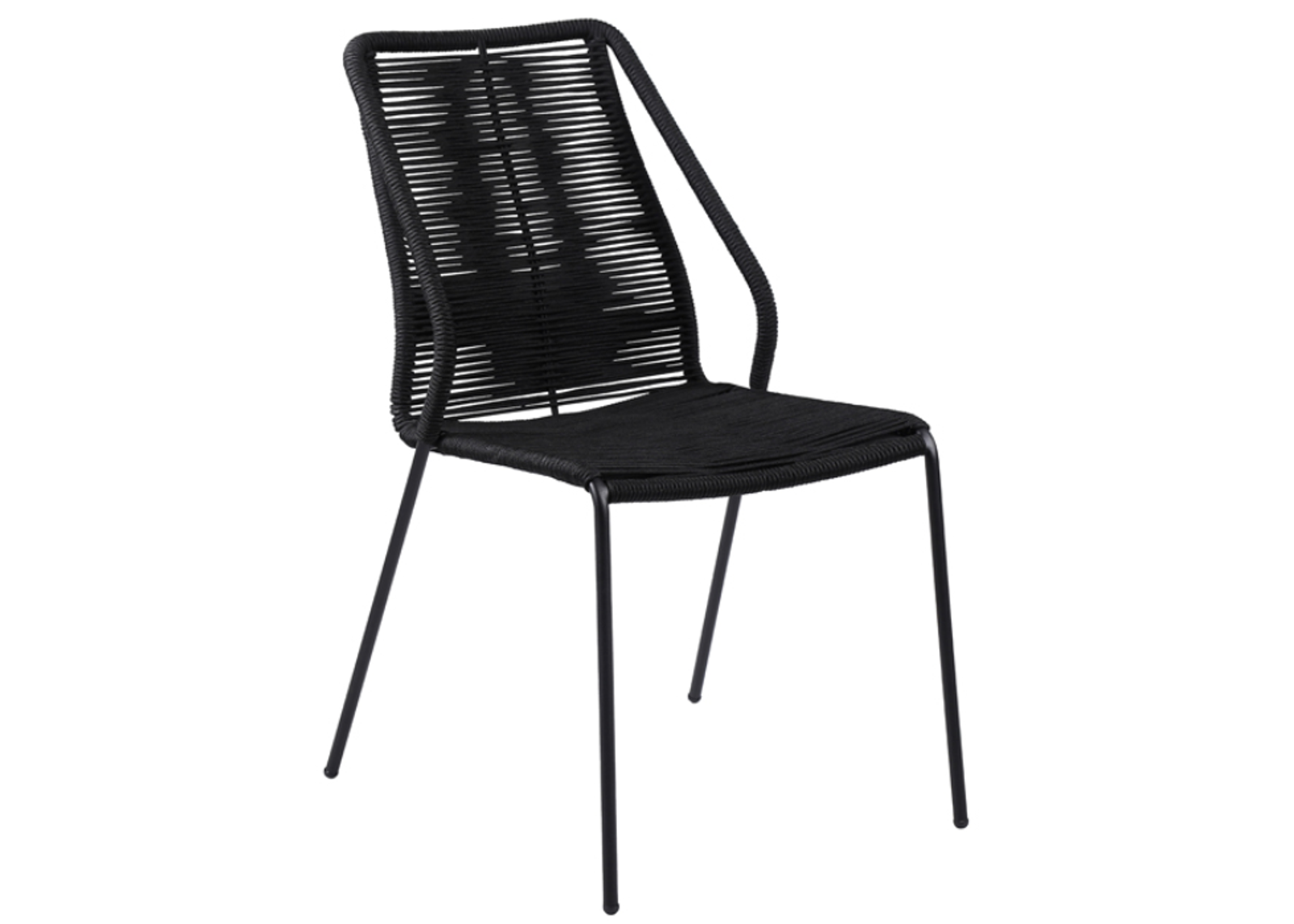 Armen Living Clip 2-Piece Black Dining Chairs