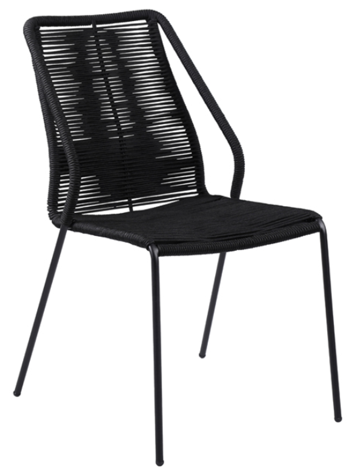 Armen Living Clip 2-Piece Black Dining Chairs