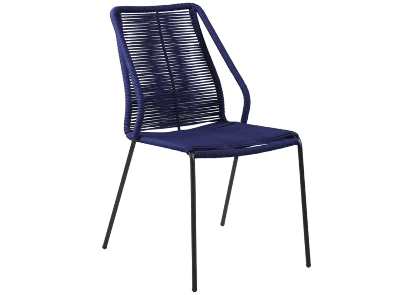 Armen Living Clip 2-Piece Blue Dining Chairs