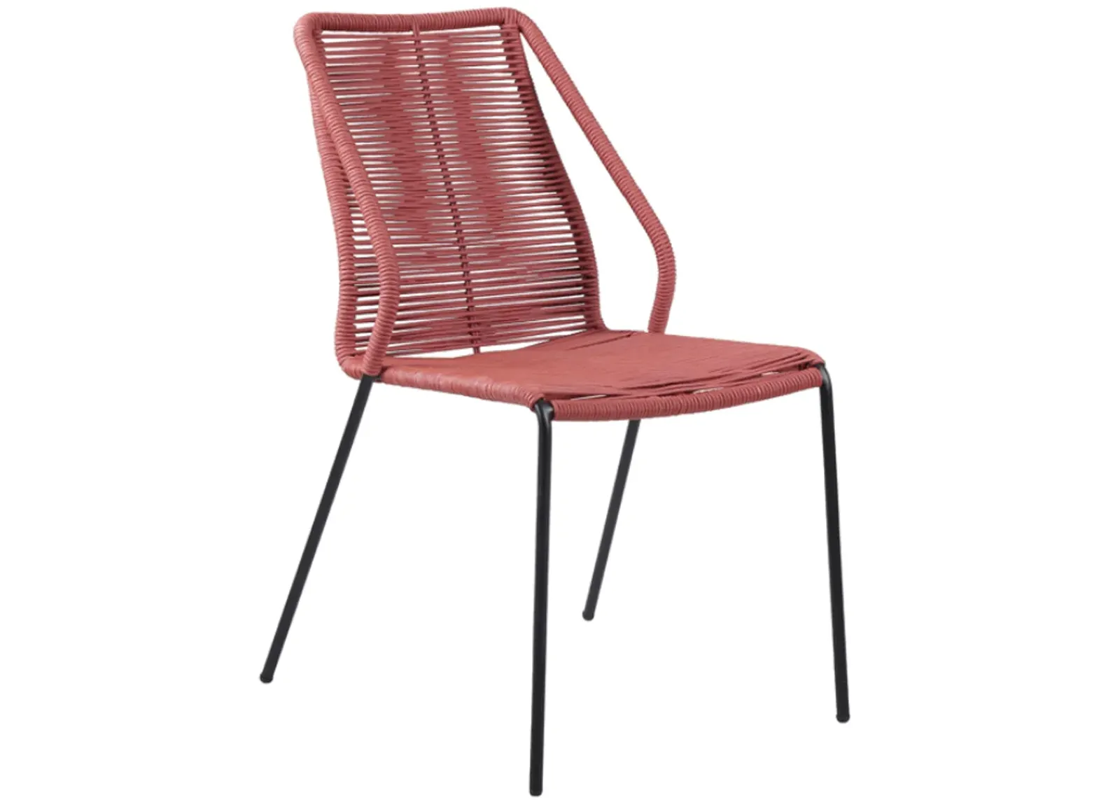 Armen Living Clip 2-Piece Brick Red Dining Chairs